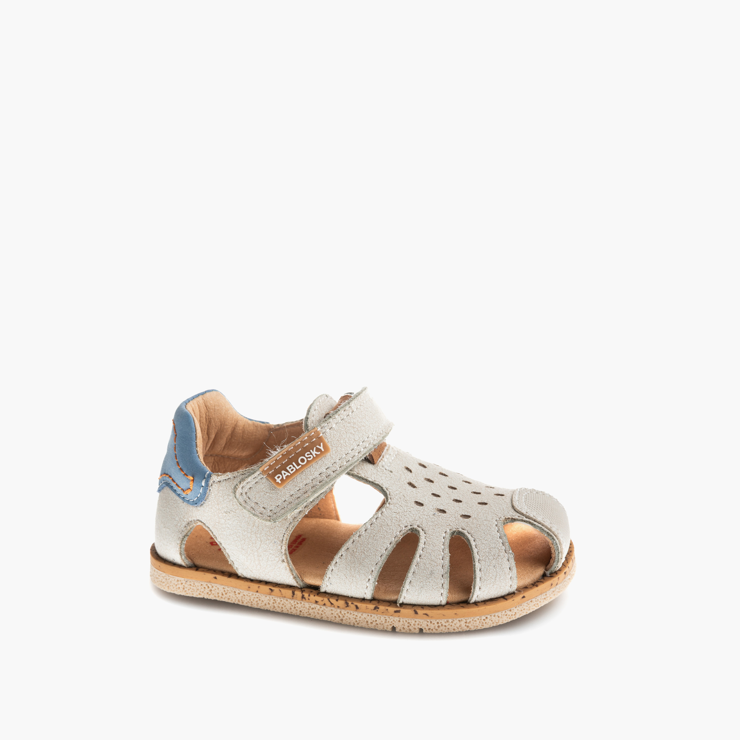 Pablosky Sandals with Hook & Loop Closure with Stitch Design-baby-boys-shoes-sandals-image-1