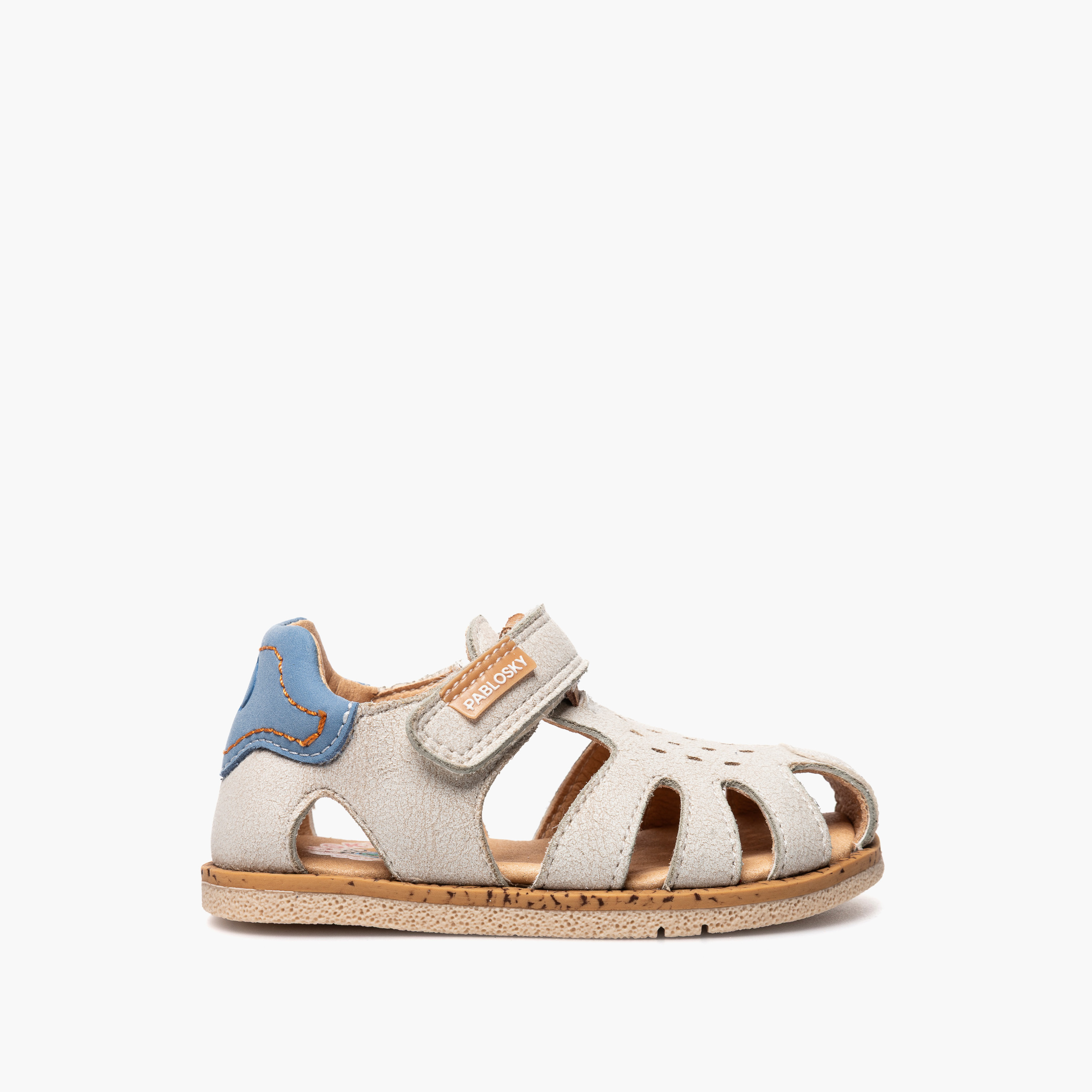 Pablosky Sandals with Hook & Loop Closure with Stitch Design-baby-boys-shoes-sandals-image-2