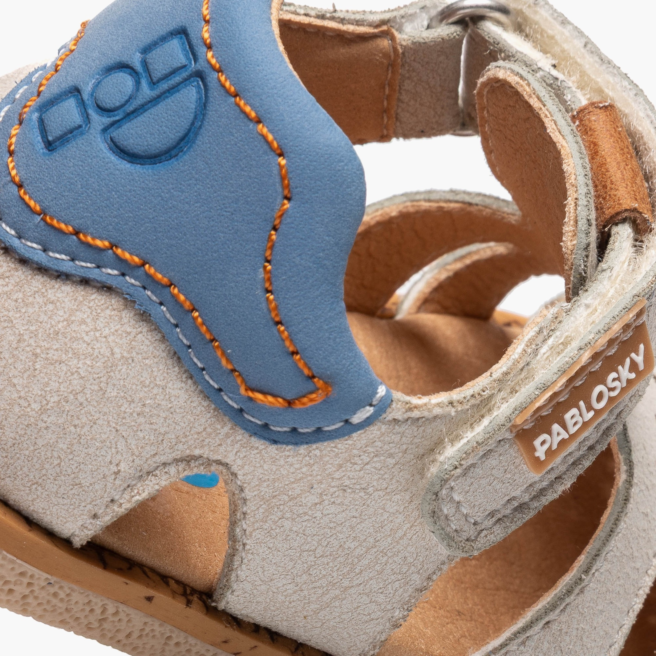 Pablosky Sandals with Hook & Loop Closure with Stitch Design-baby-boys-shoes-sandals-image-7