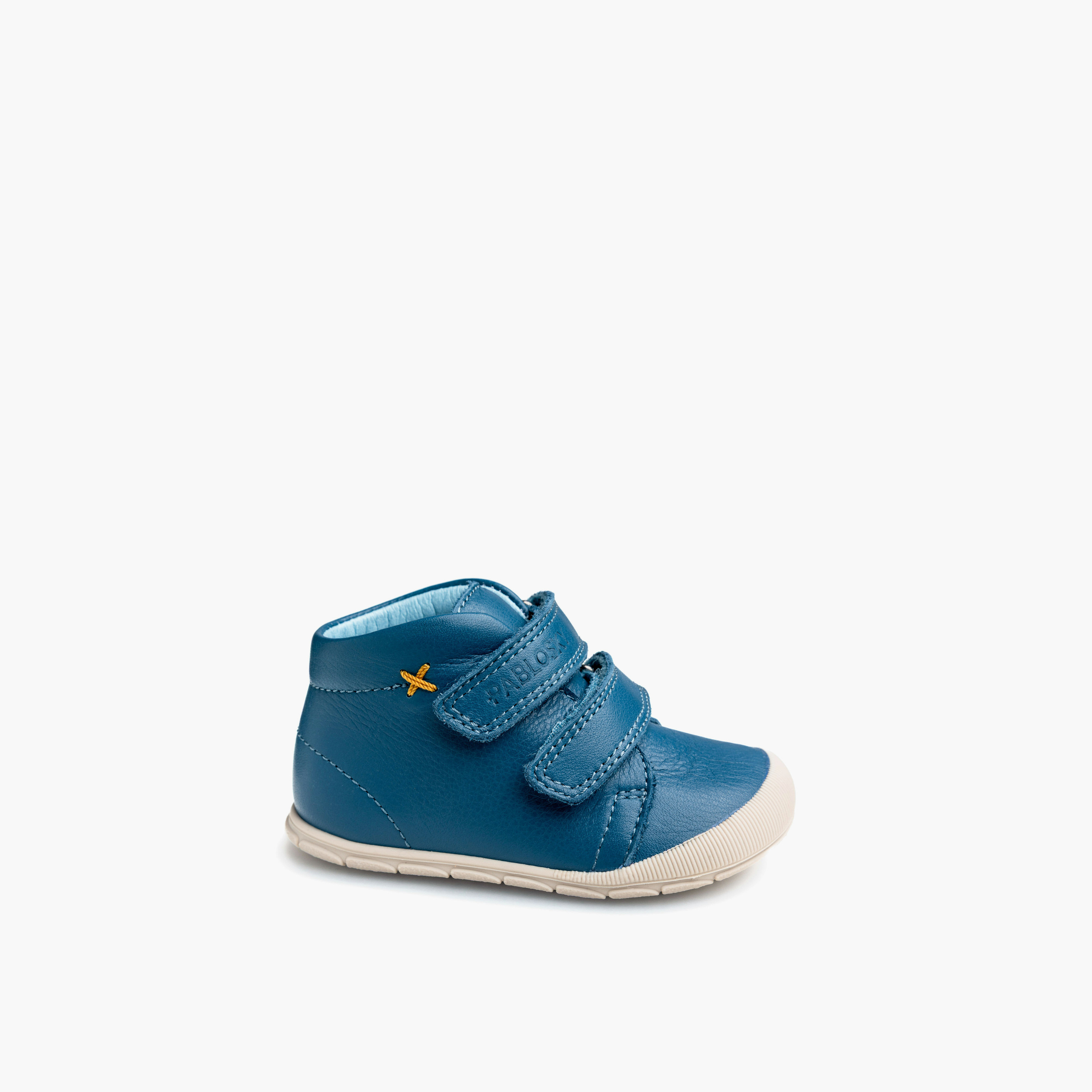 Pablosky Leather Booties with Hook & Loop Closure-baby-boys-shoes-booties-image-7