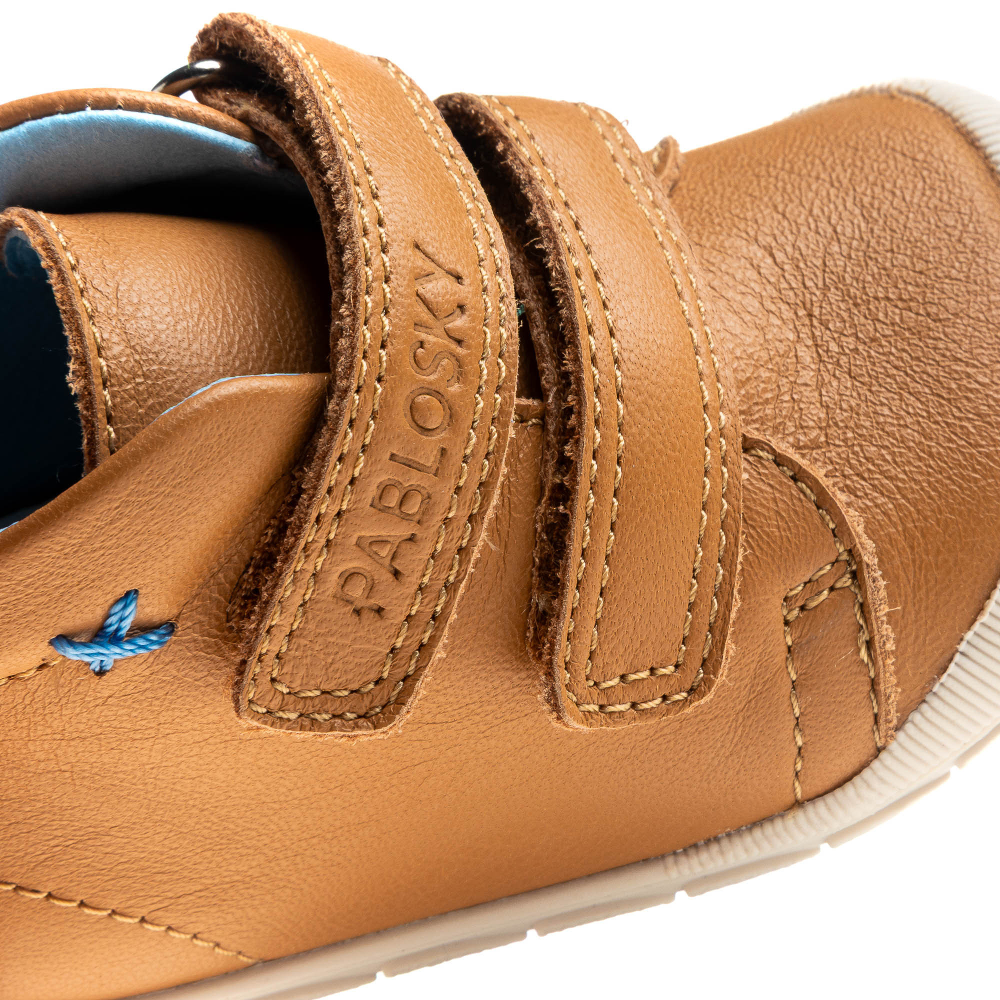Pablosky Leather Booties with Hook & Loop Closure-baby-boys-shoes-booties-image-6