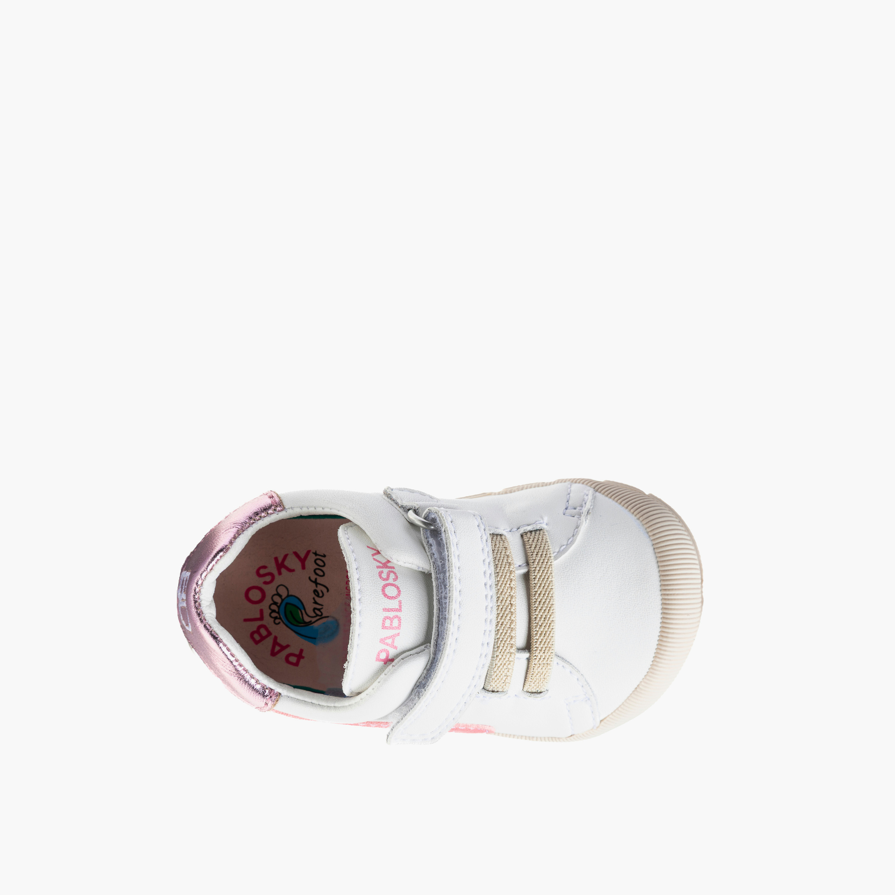 حذاء أطفال جلد بخطوط وشريط إغلاق لاصق من بابلوسكي-baby-girls-shoes-booties-image-3