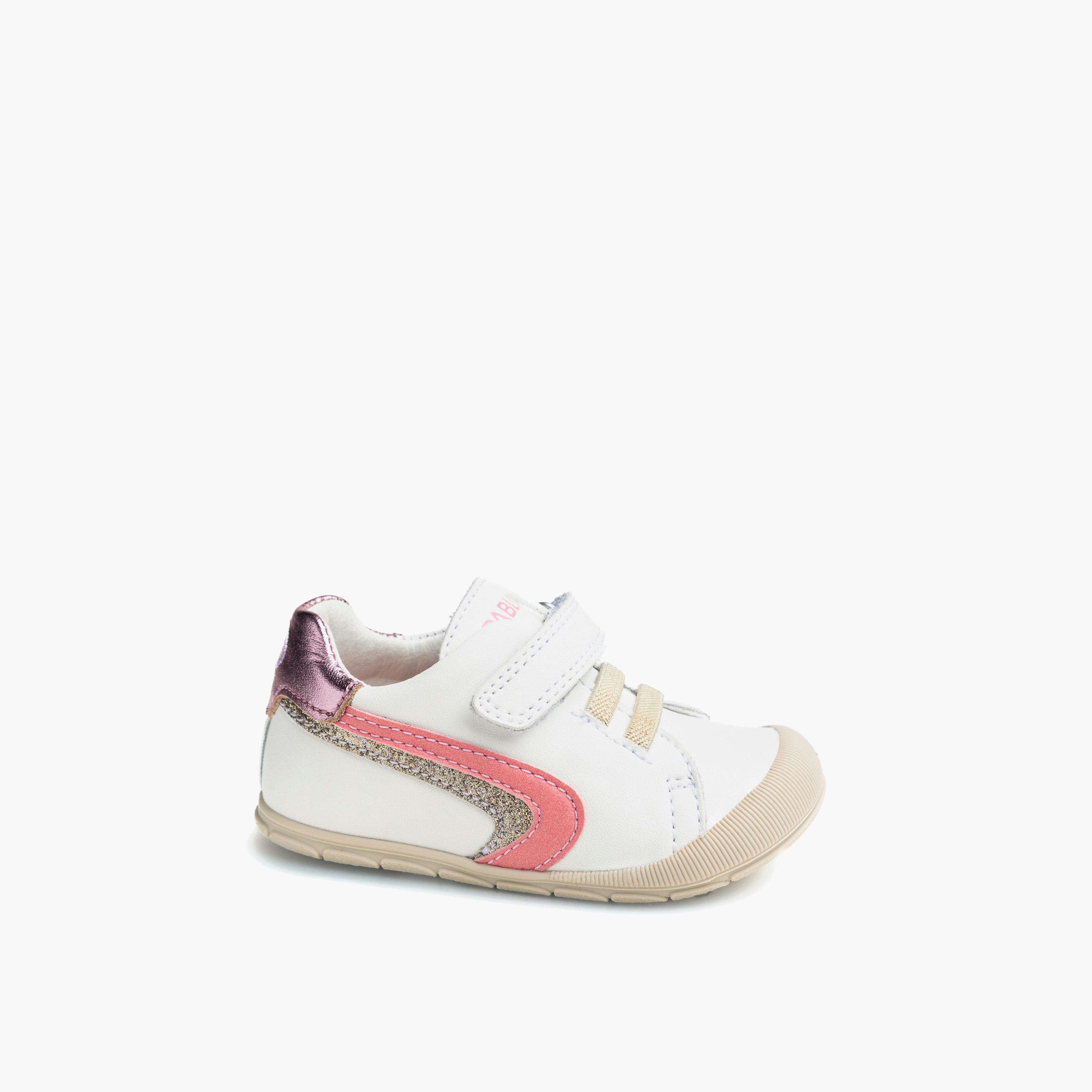 حذاء أطفال جلد بخطوط وشريط إغلاق لاصق من بابلوسكي-baby-girls-shoes-booties-image-7