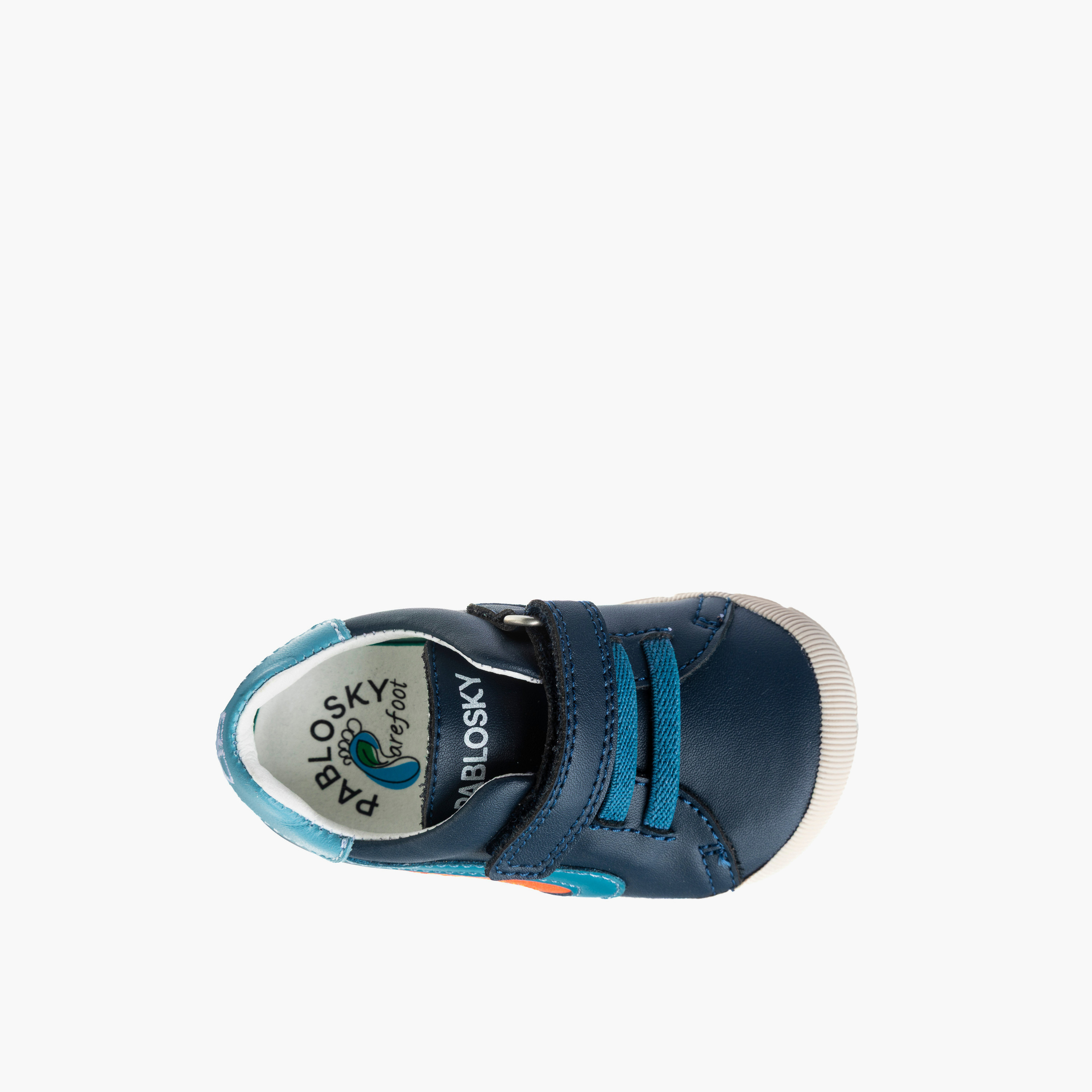 Pablosky Striped Leather Booties with Hook & Loop Closure-baby-boys-shoes-booties-image-3