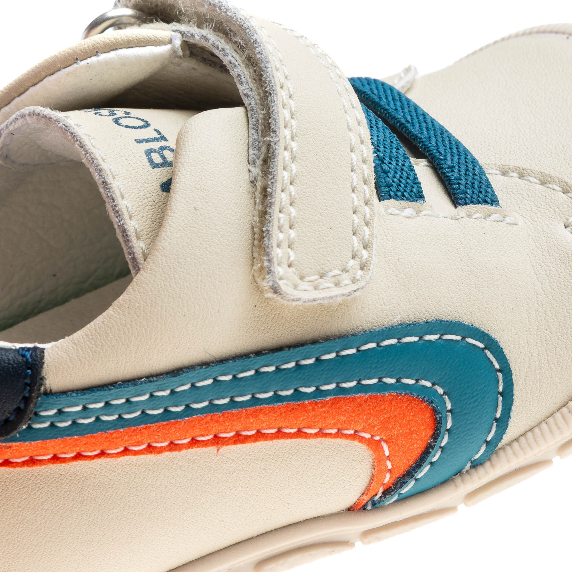 Pablosky Striped Leather Booties with Hook & Loop Closure-baby-boys-shoes-booties-image-6