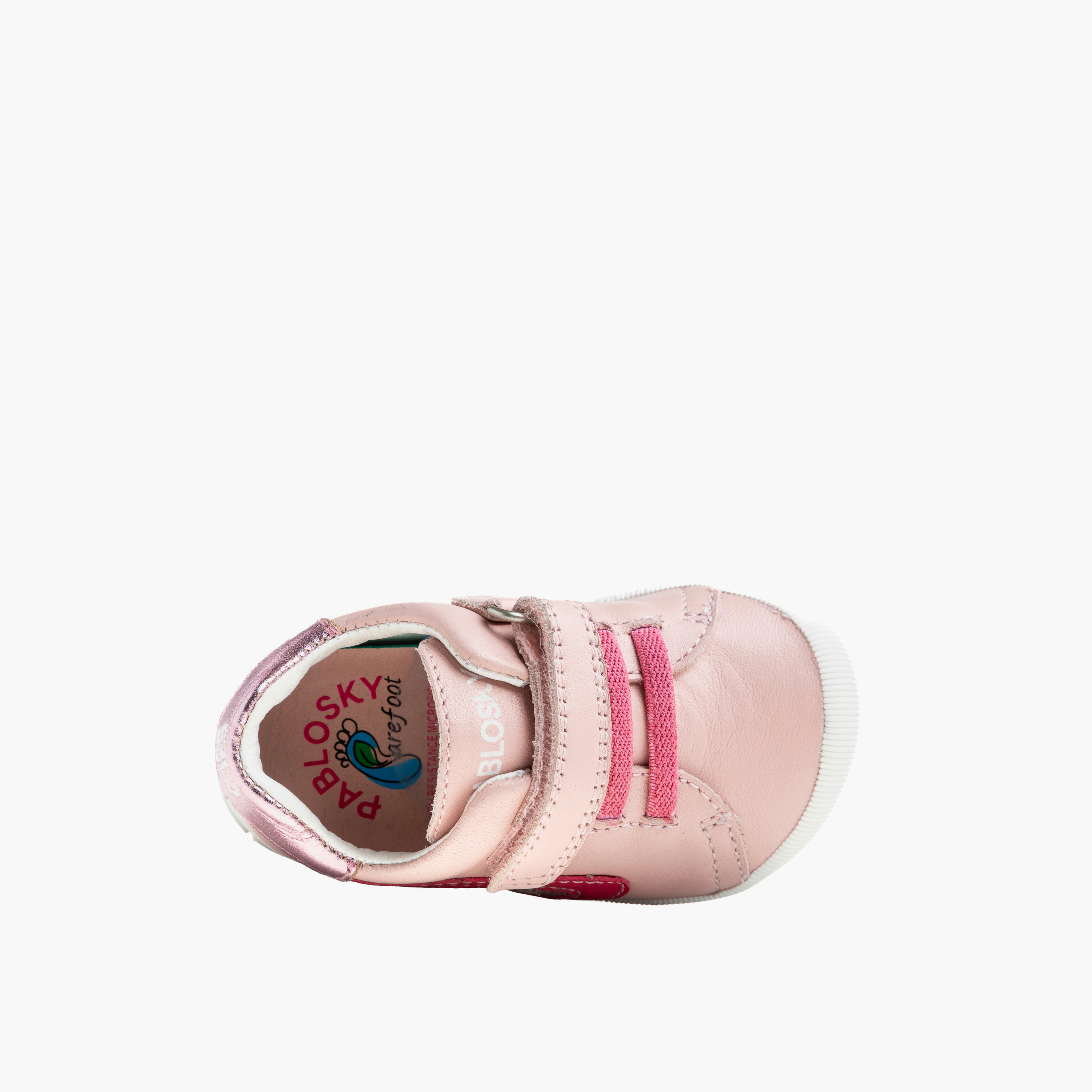 حذاء جلد مخطط بشريط إغلاق لاصق من بابلوفسكي-baby-girls-shoes-booties-image-3