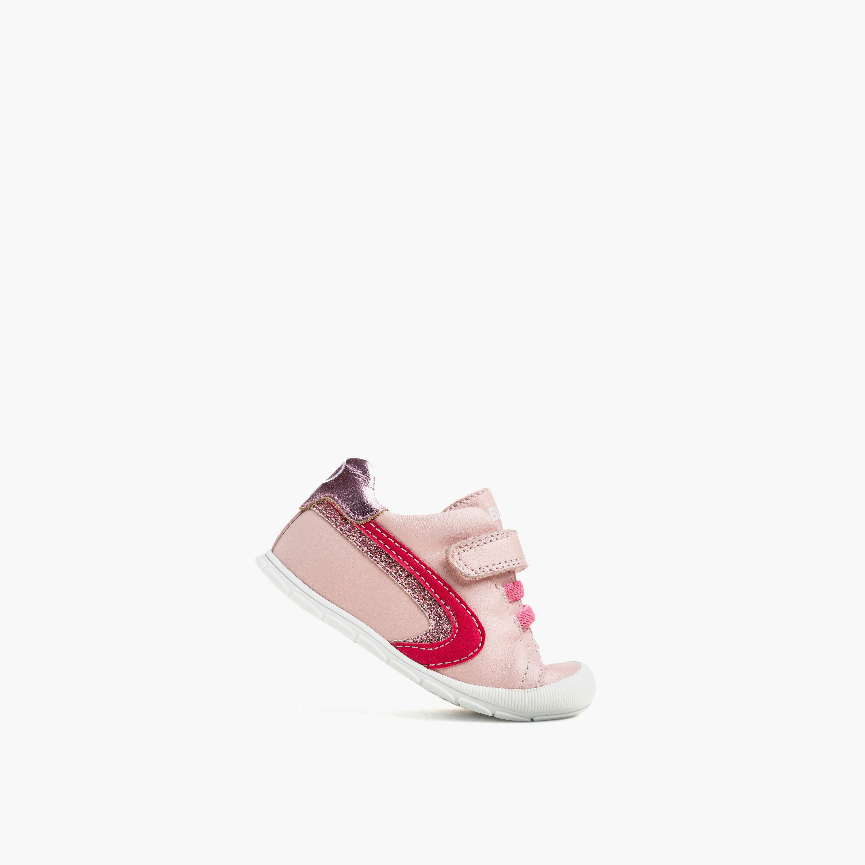 حذاء جلد مخطط بشريط إغلاق لاصق من بابلوفسكي-baby-girls-shoes-booties-image-4