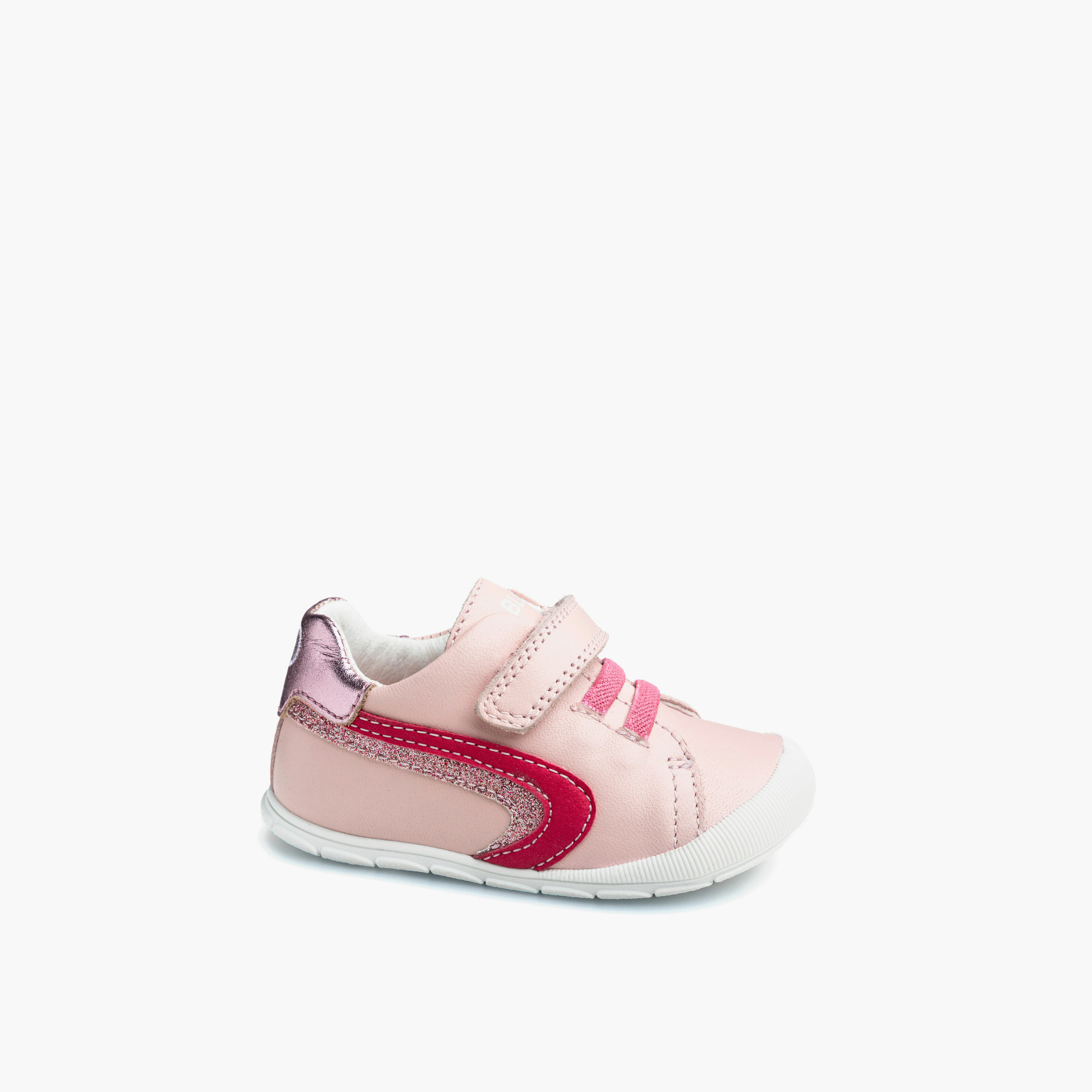 حذاء جلد مخطط بشريط إغلاق لاصق من بابلوفسكي-baby-girls-shoes-booties-image-7