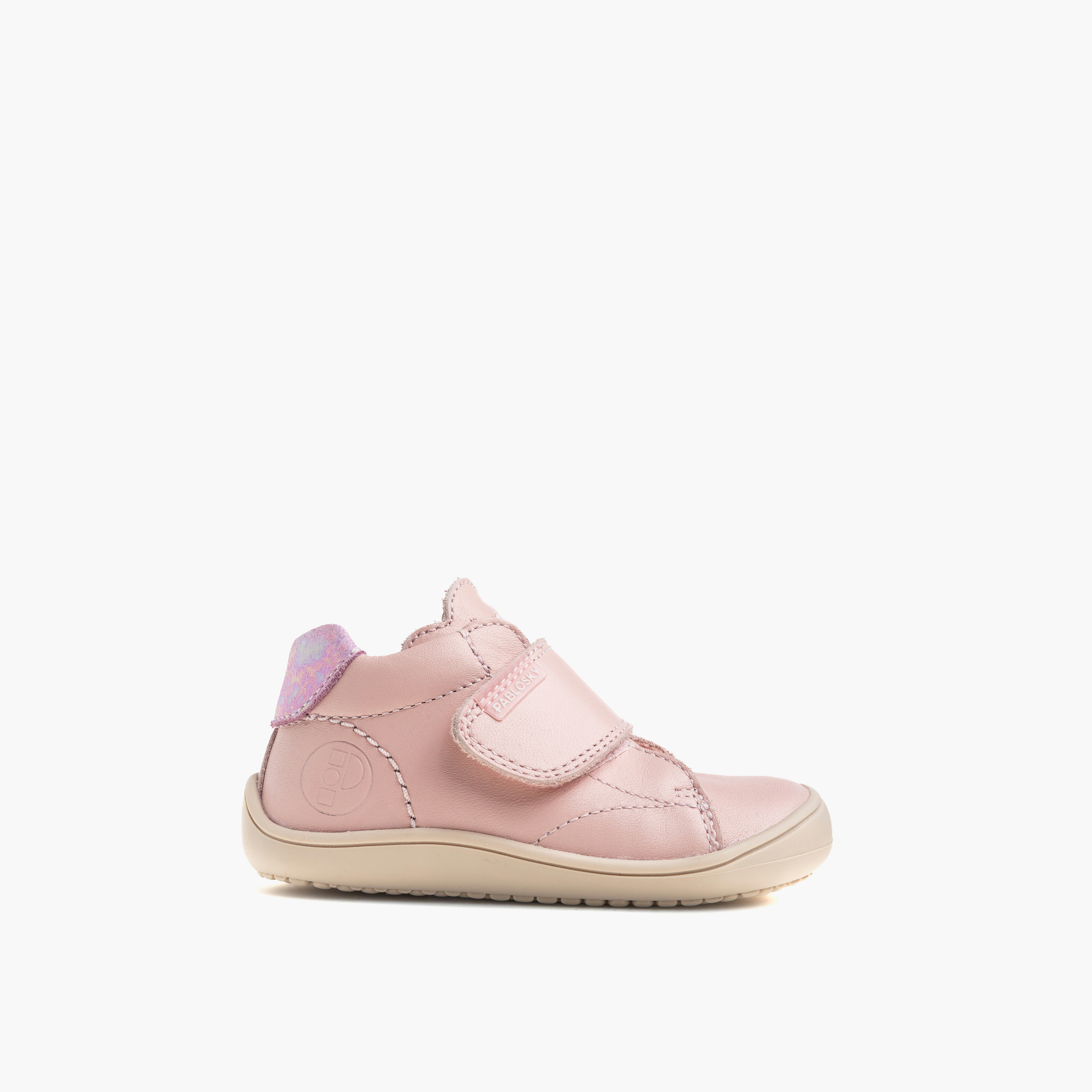 Pablosky Ankle Sneakers with Hook & Loop Closure, Stitch Design-baby-girls-shoes-closedshoes-image-1