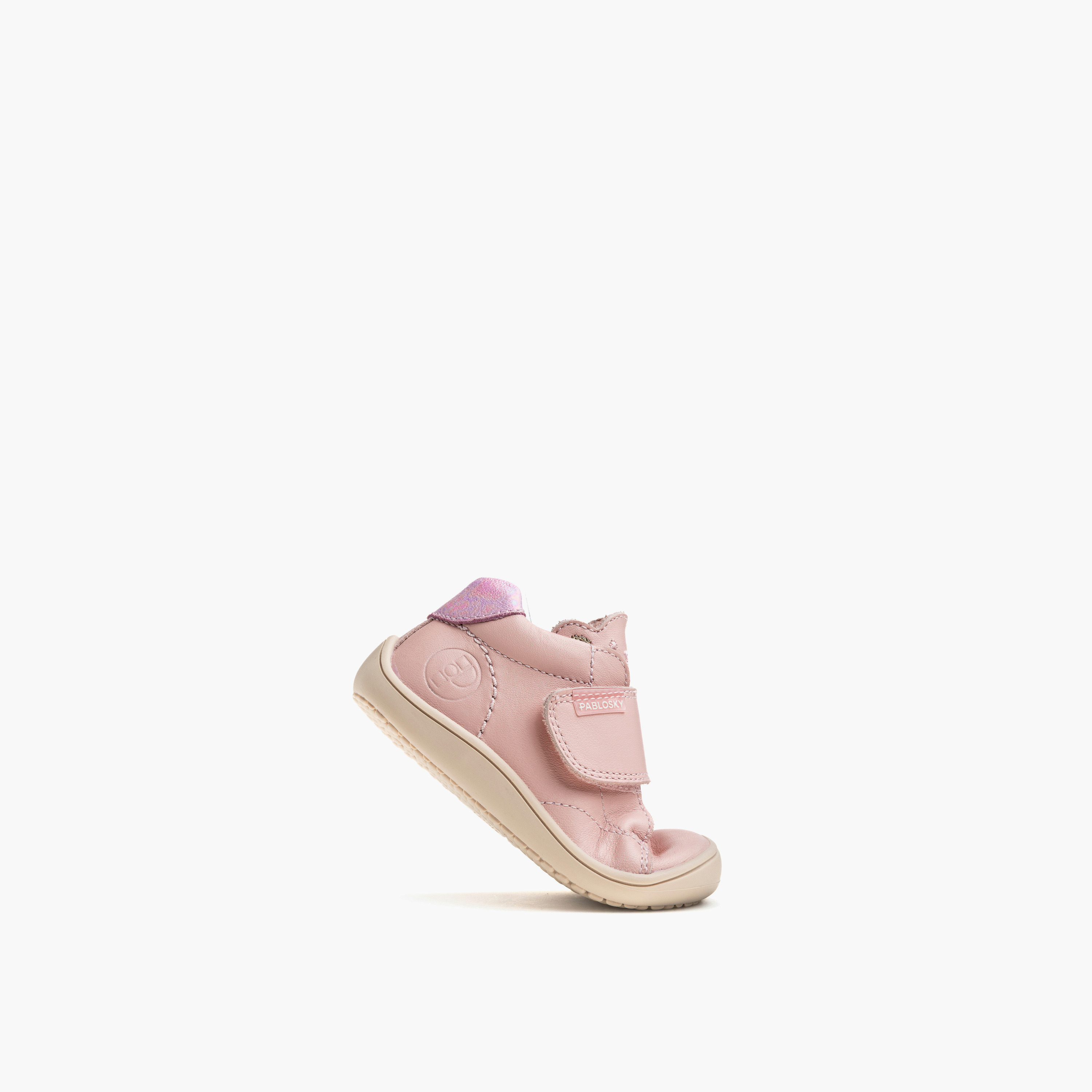 Pablosky Ankle Sneakers with Hook & Loop Closure, Stitch Design-baby-girls-shoes-closedshoes-image-4