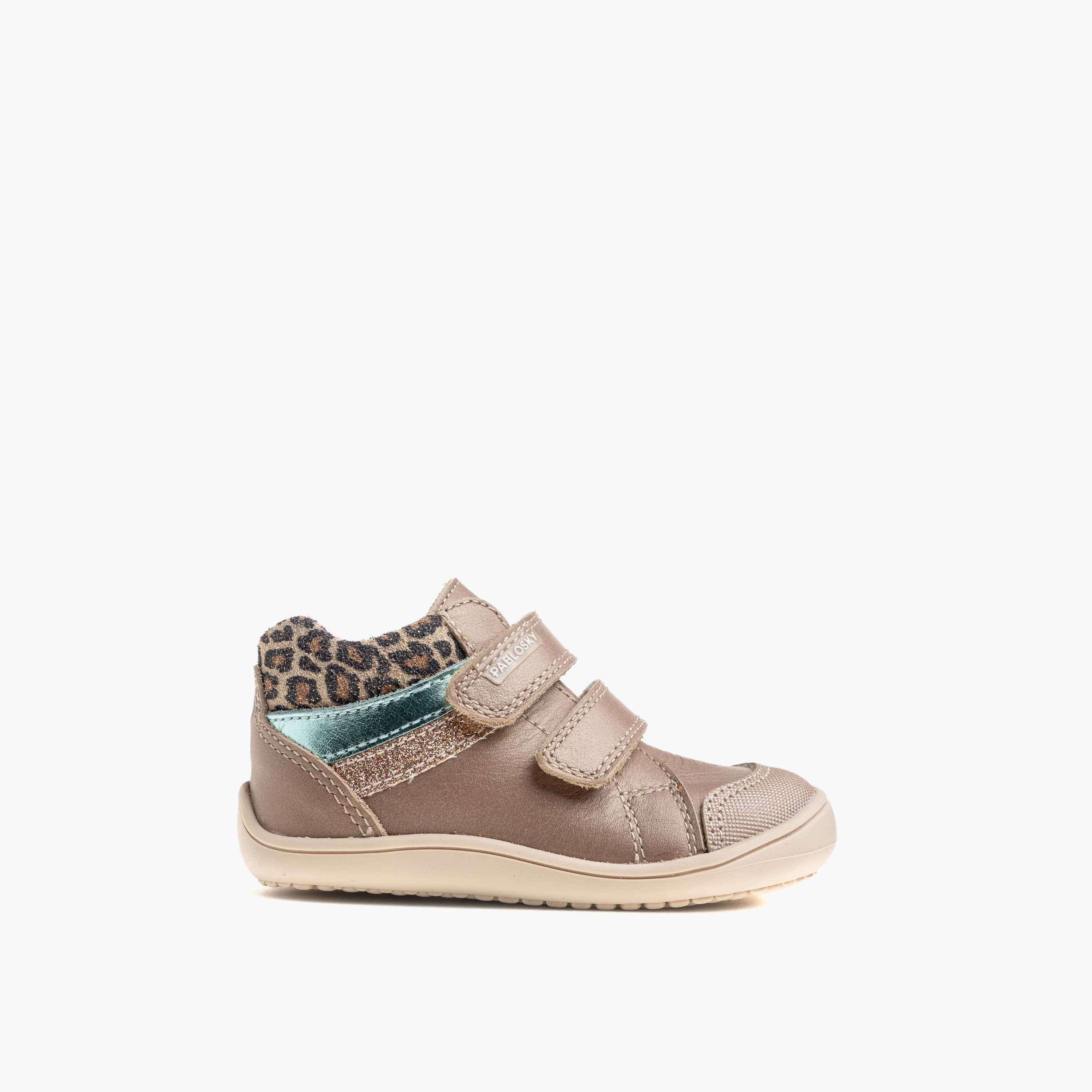حذاء سنيكرز للكاحل بشريط لاصق وبطبعات حيوانات من بابلوسكي-baby-girls-shoes-closedshoes-image-1