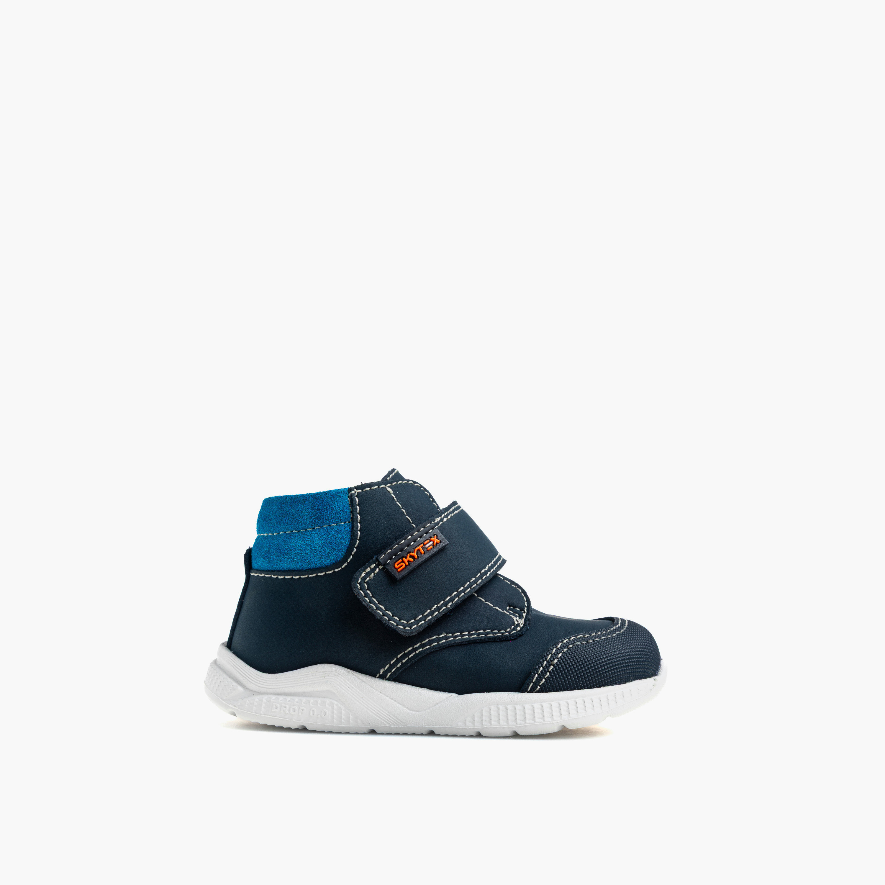 حذاء رياضي للكاحل بشريط إغلاق لاصق وتفاصيل خياطة من بابلوفسكي-baby-boys-shoes-closedshoes-image-1
