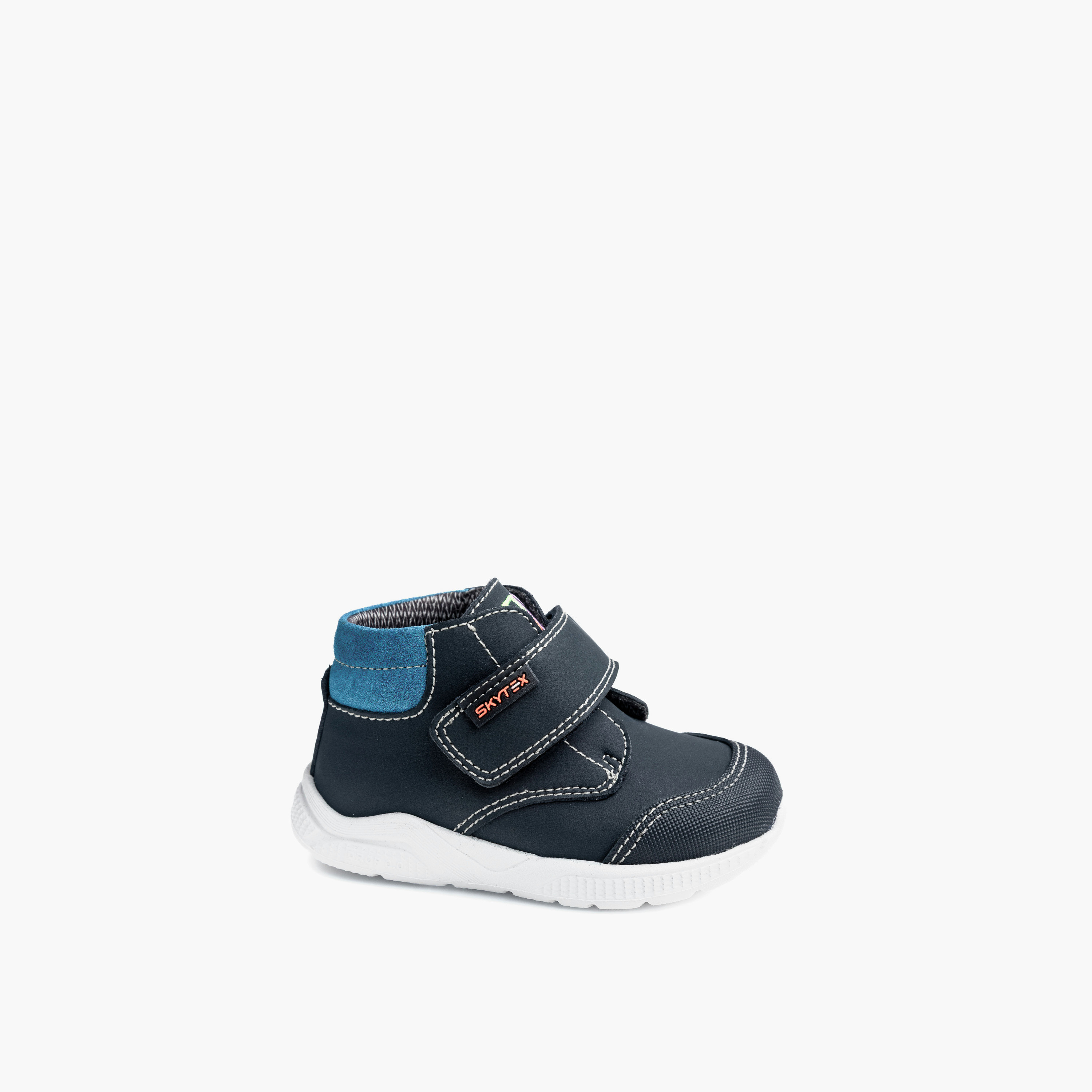 حذاء رياضي للكاحل بشريط إغلاق لاصق وتفاصيل خياطة من بابلوفسكي-baby-boys-shoes-closedshoes-image-7