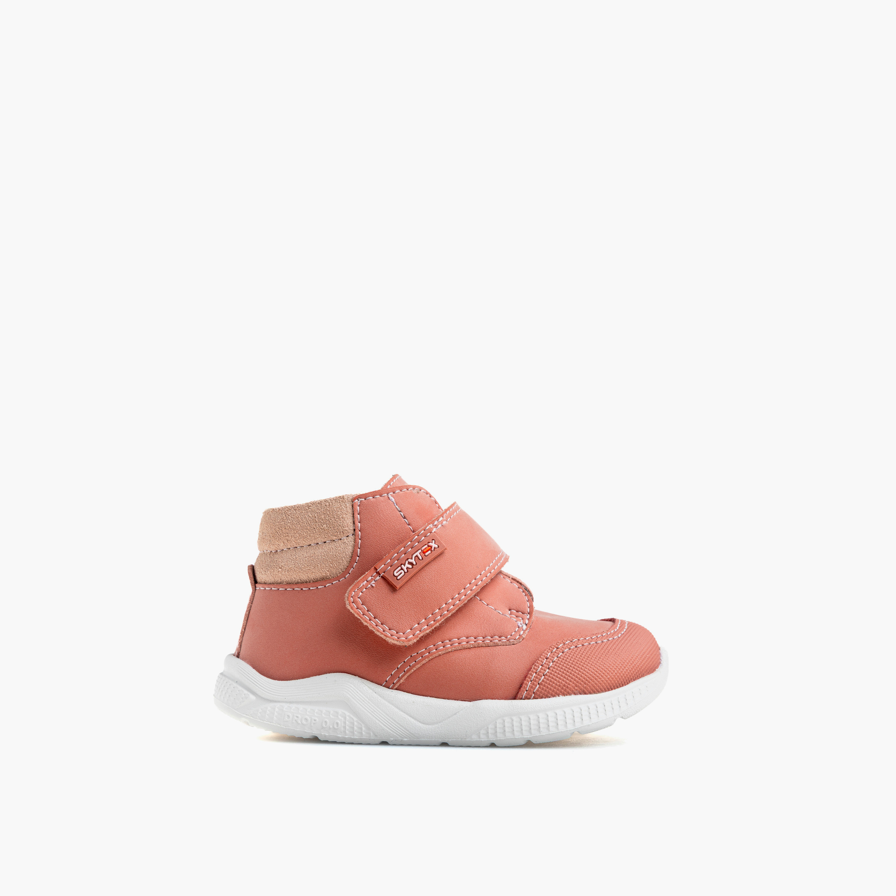 Pablosky Ankle Sneakers with Hook & Loop, Stitch Detail-baby-girls-shoes-closedshoes-image-1
