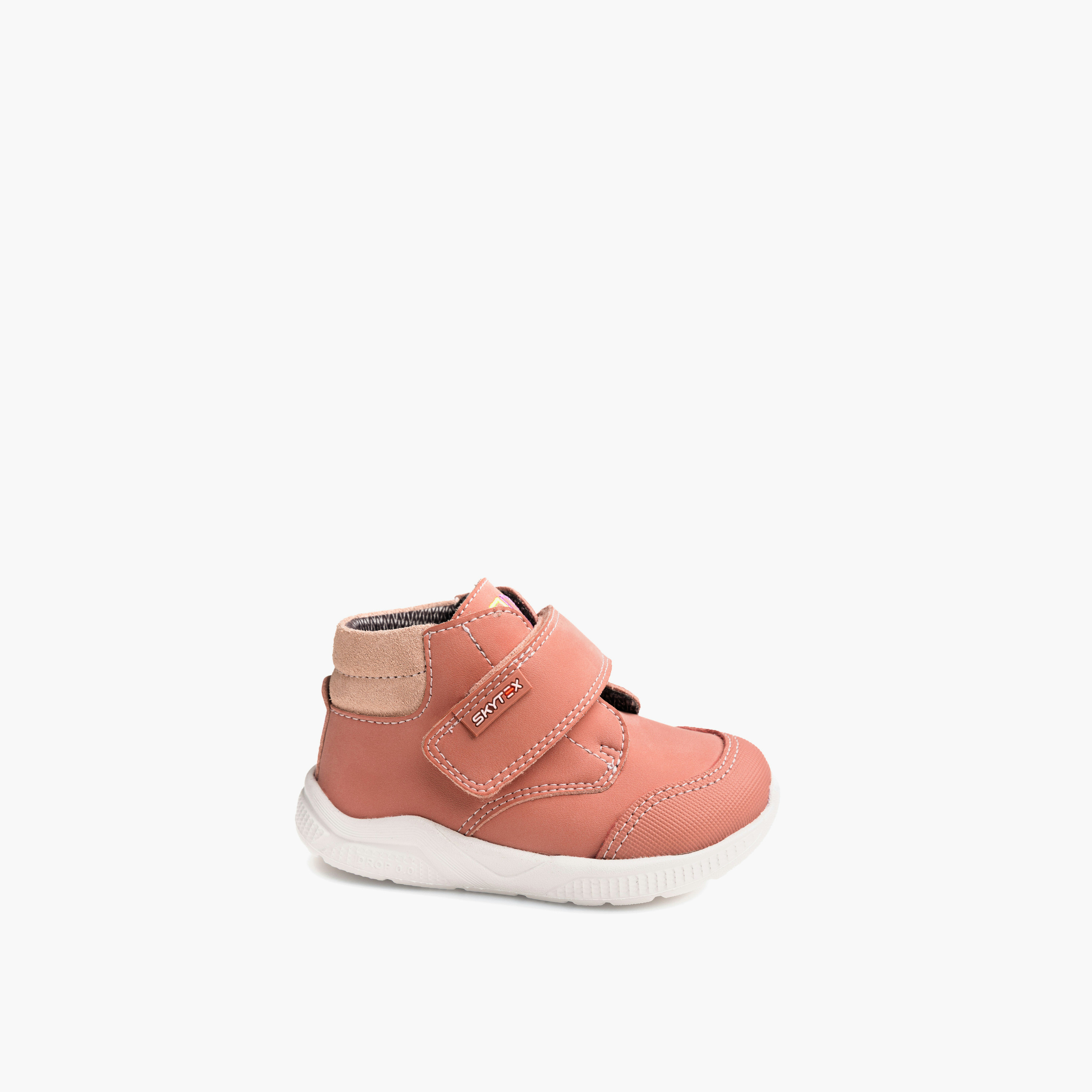 Pablosky Ankle Sneakers with Hook & Loop, Stitch Detail-baby-girls-shoes-closedshoes-image-7