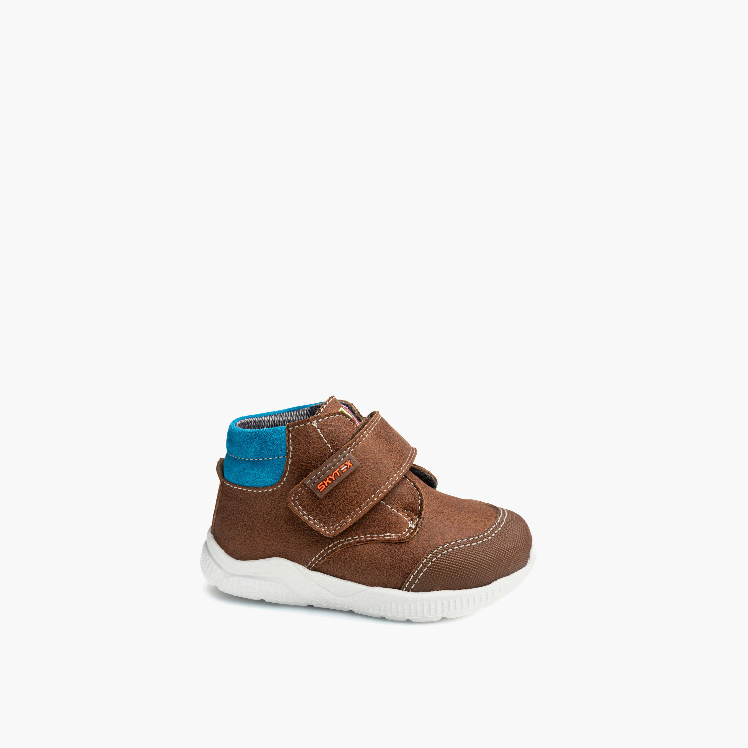 أبوات بشريط إغلاق لاصق وتفاصيل حياكة من بابلوسكي-baby-boys-shoes-closedshoes-image-7