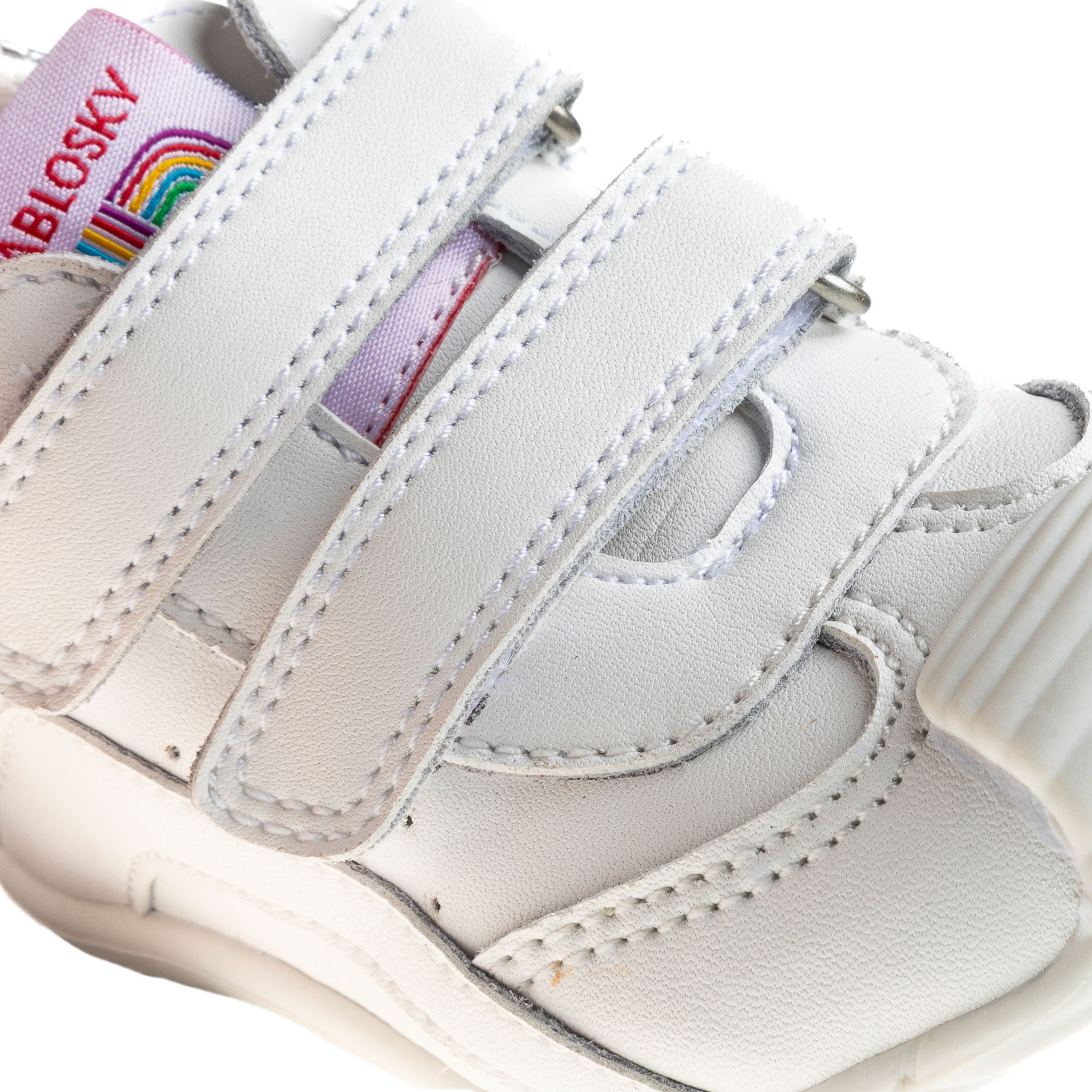 Pablosky Girls Leather Hook & Loop Sneakers-baby-girls-shoes-closedshoes-image-6