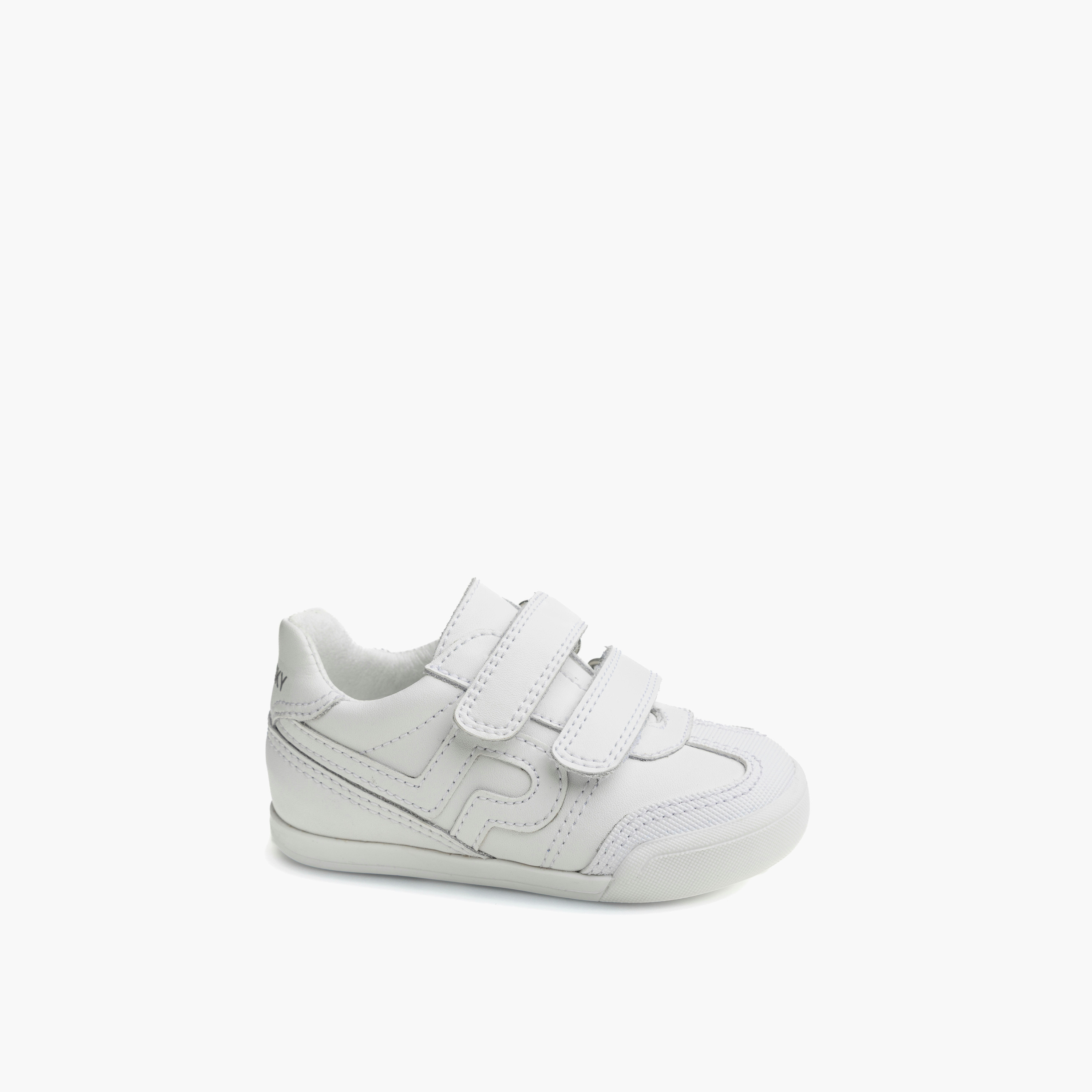 Pablosky Girls Panelled Hook & Loop School Shoes-girls-shoes-sneakers-image-7