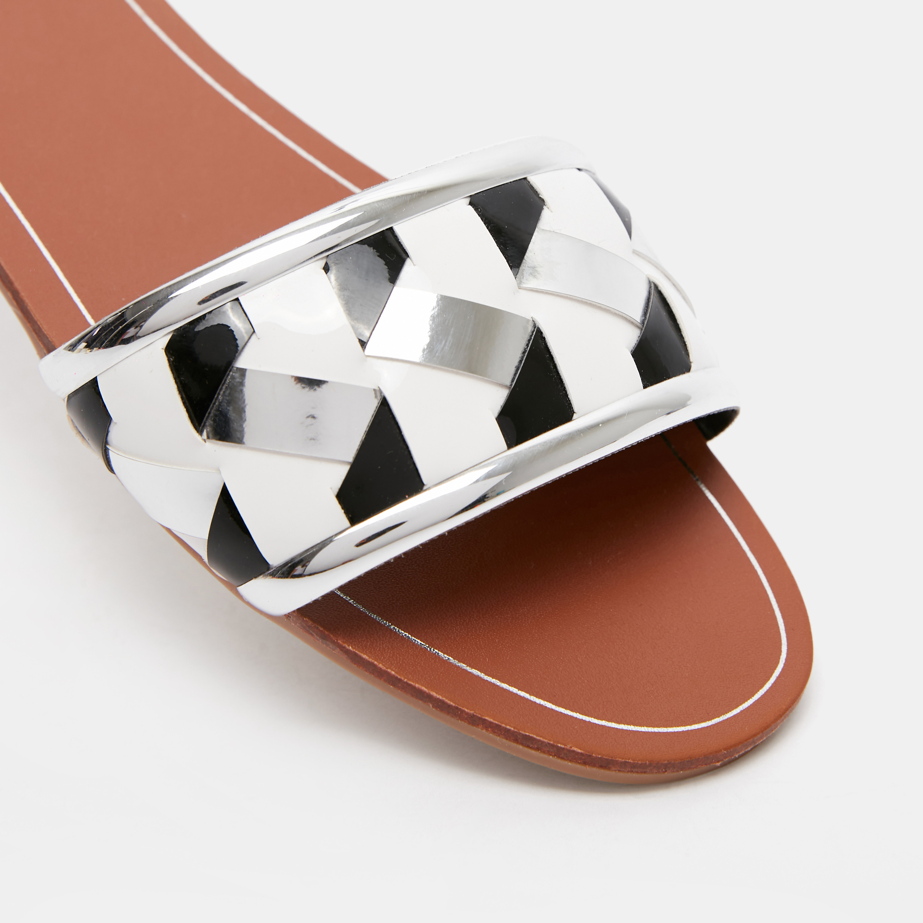 Textured Open Toe Slide Sandals-women-shoes-flats-sandals-image-4