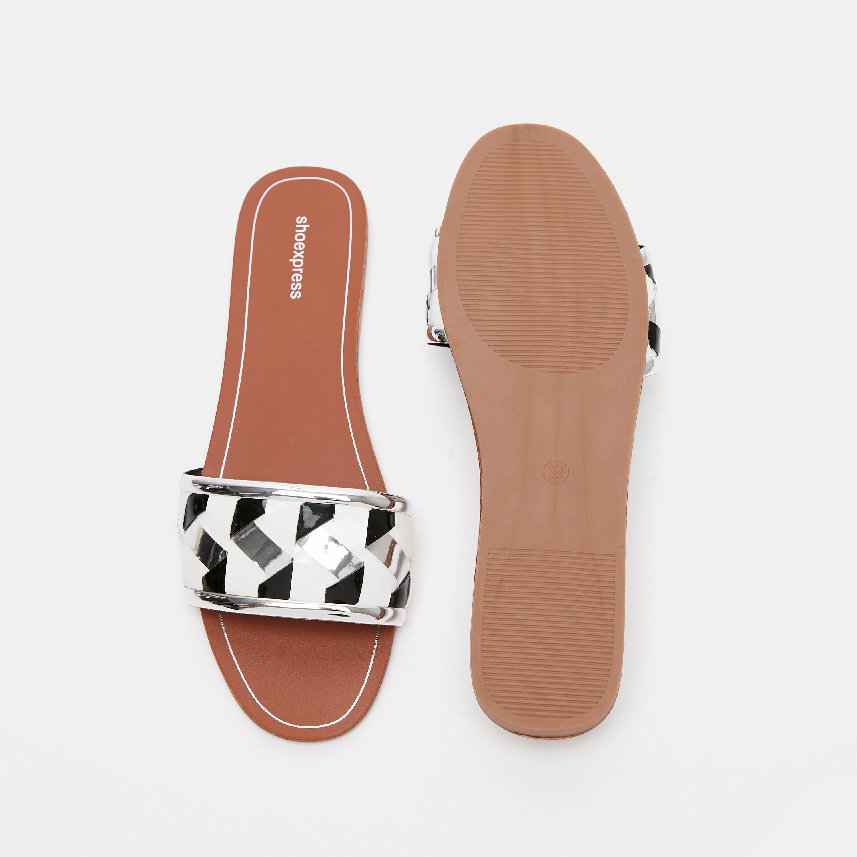 Textured Open Toe Slide Sandals-women-shoes-flats-sandals-image-5