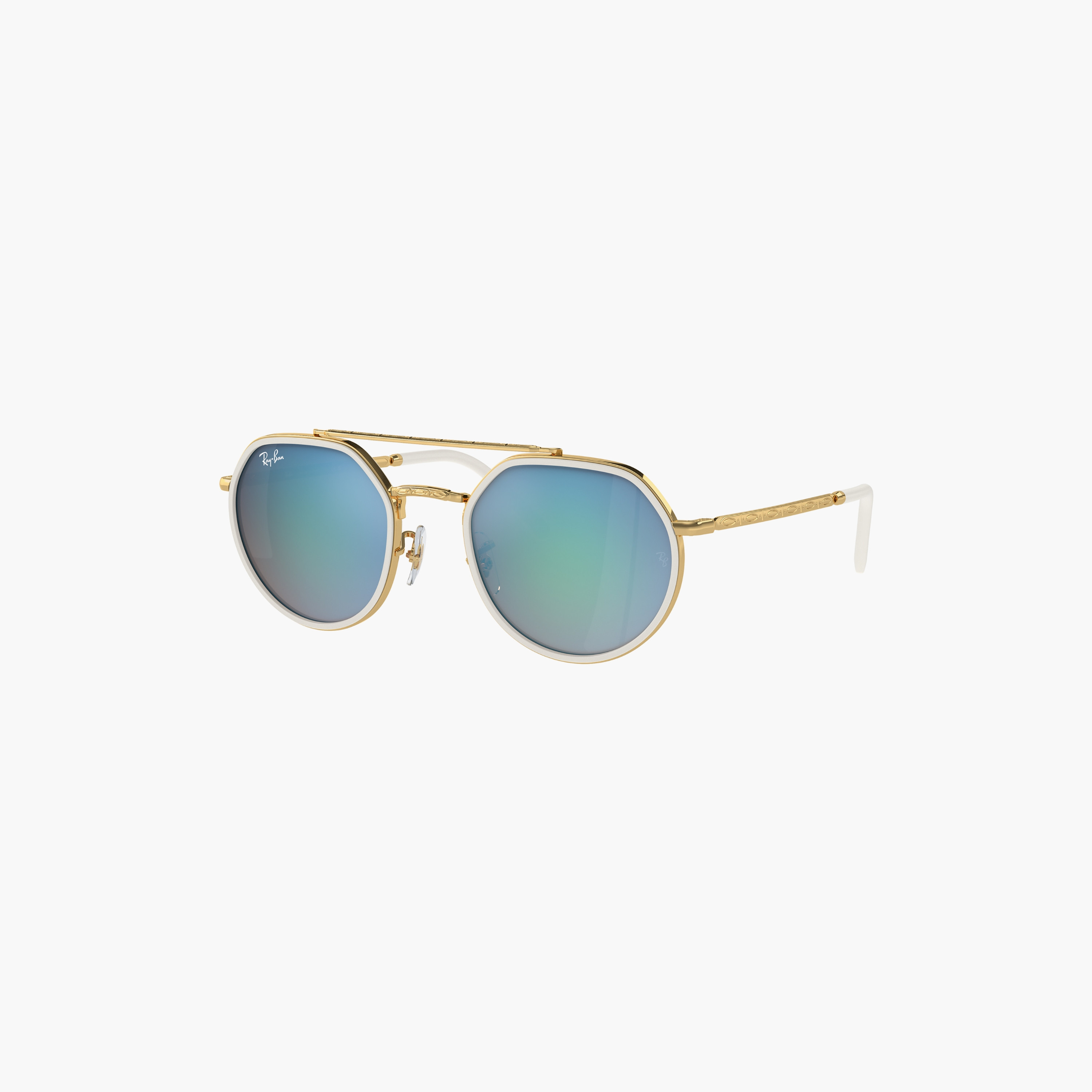 Ray-Ban Mirror Blue Lens 53 MM Round Sunglasses | 0RB3765-men-sunglasses-image-1