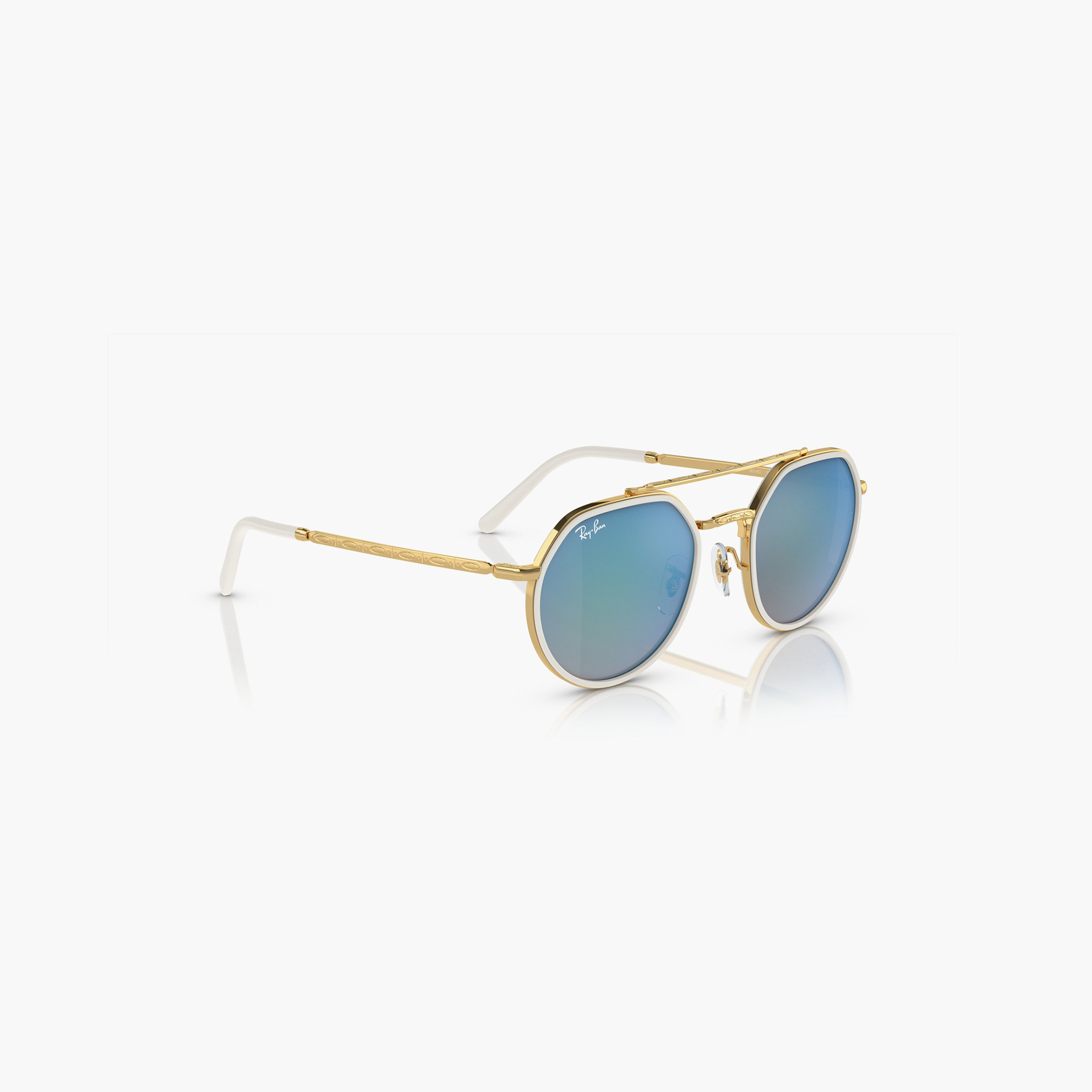 Ray-Ban Mirror Blue Lens 53 MM Round Sunglasses | 0RB3765-men-sunglasses-image-3