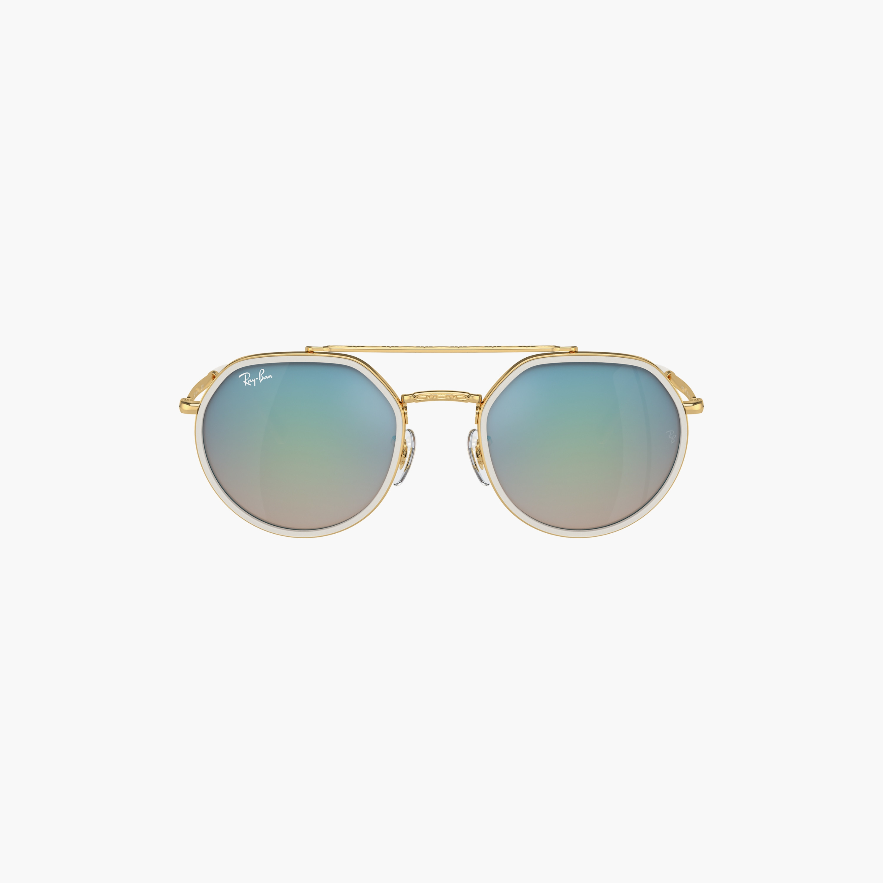 Ray-Ban Mirror Blue Lens 53 MM Round Sunglasses | 0RB3765-men-sunglasses-image-4