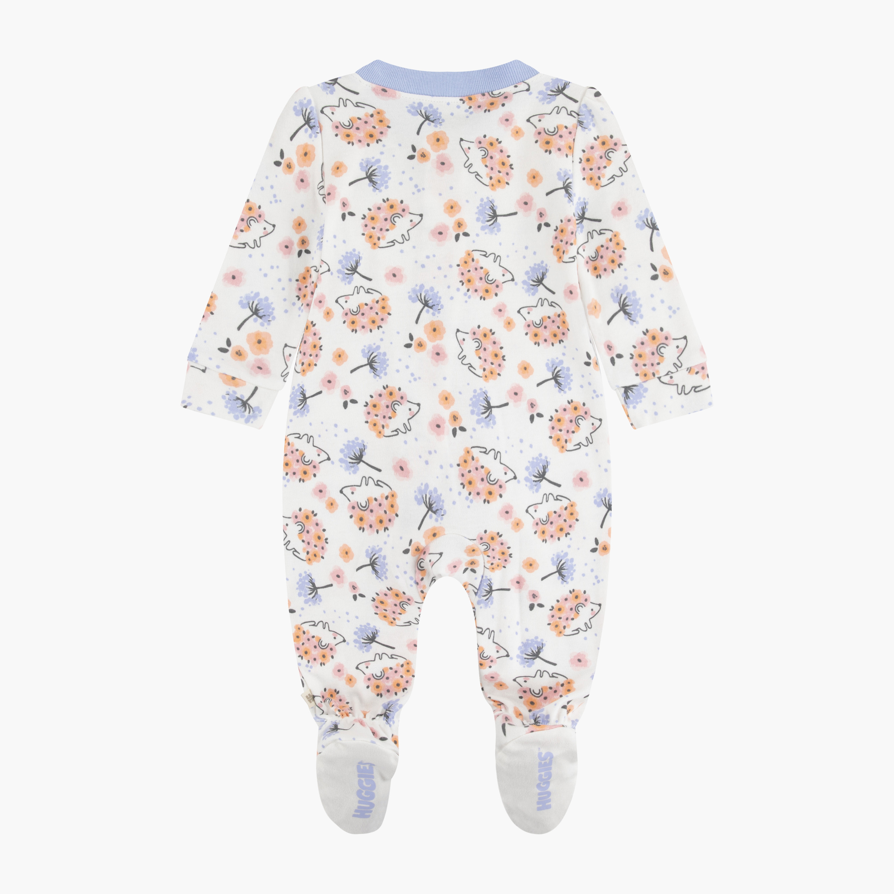 لباس نوم بأكمام طويلة وبطبعات زهور من هاجيز-baby-girls-clothing-nightwear-sleepsuits-image-2