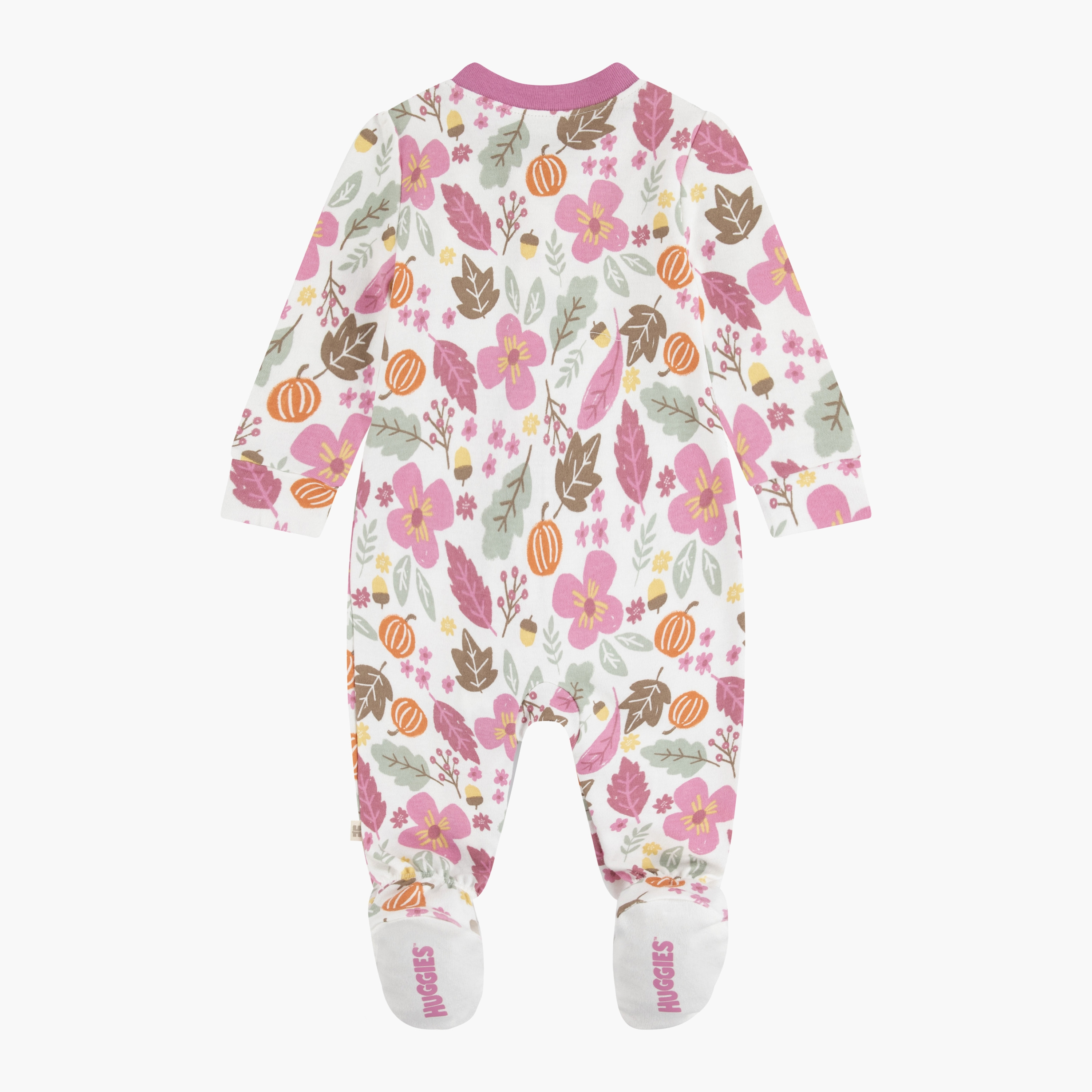 لباس نوم بأكمام طويلة وبطبعات زهور من هاجيز-baby-girls-clothing-nightwear-sleepsuits-image-2