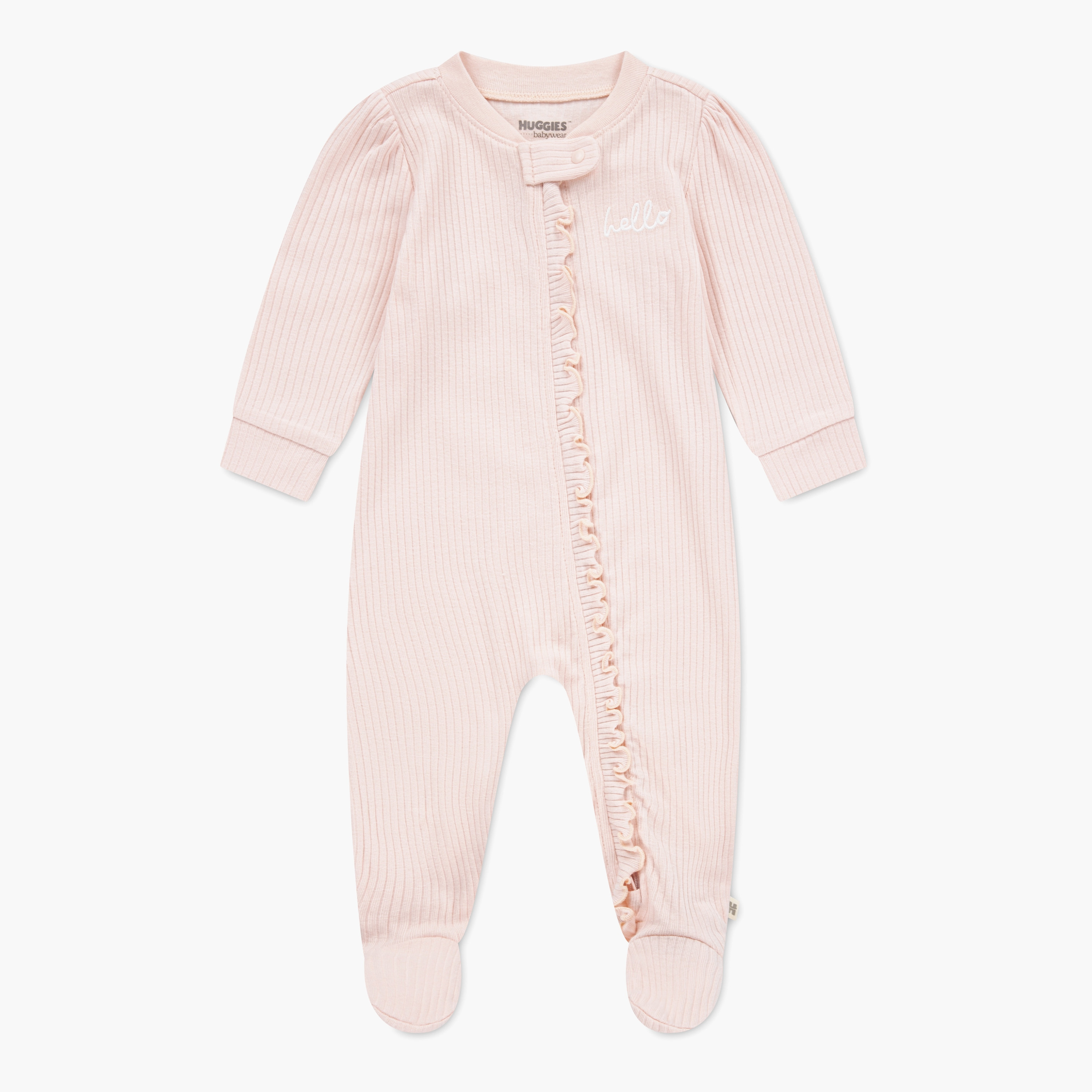 Huggies Solid Long Sleeves Sleepsuit-baby-girls-clothing-nightwear-sleepsuits-image-1