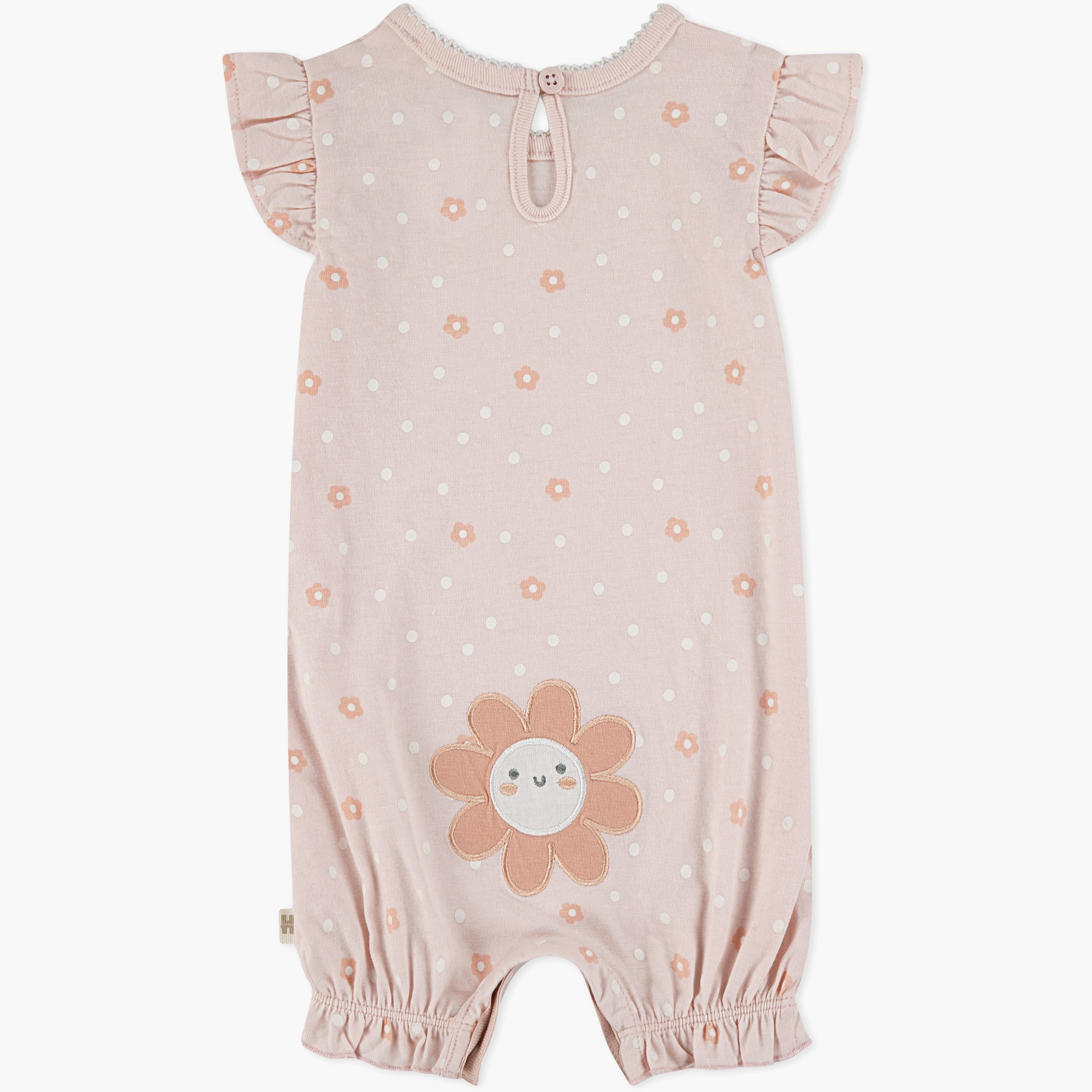 رومبر بأكمام قصيرة وقبعة وبطبعات زهور من هاجيز-baby-girls-clothing-rompers-image-4