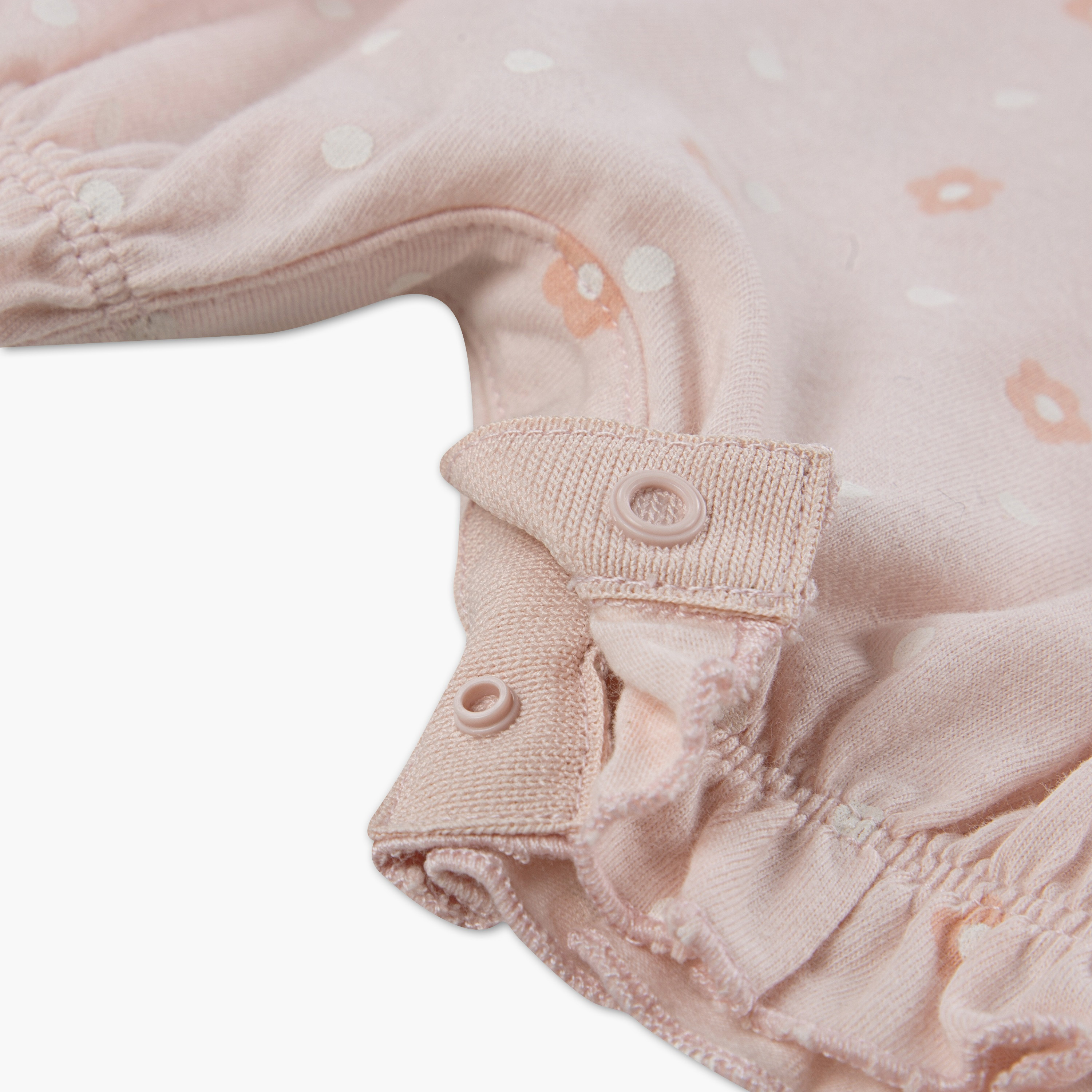 رومبر بأكمام قصيرة وقبعة وبطبعات زهور من هاجيز-baby-girls-clothing-rompers-image-4