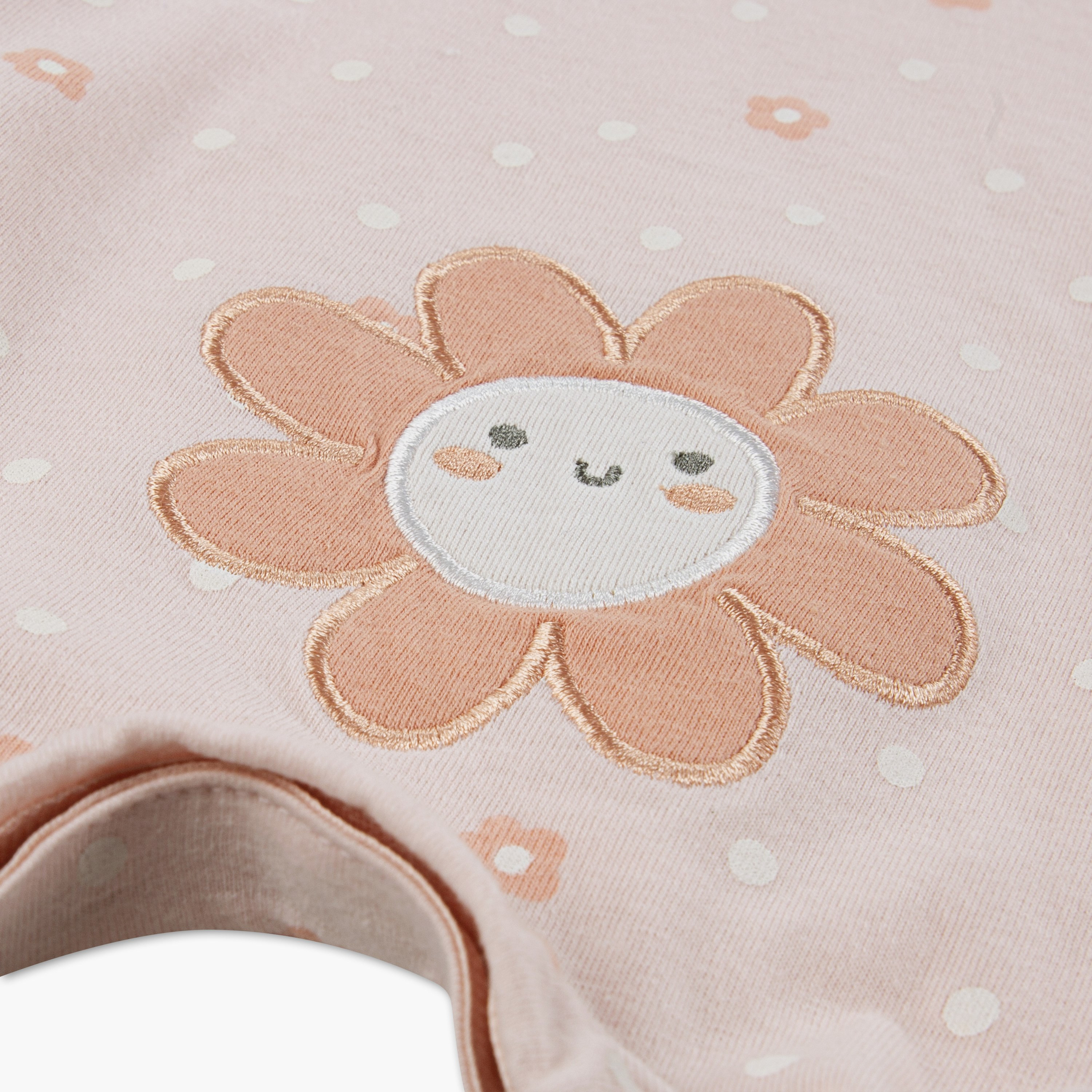 رومبر بأكمام قصيرة وقبعة وبطبعات زهور من هاجيز-baby-girls-clothing-rompers-image-1