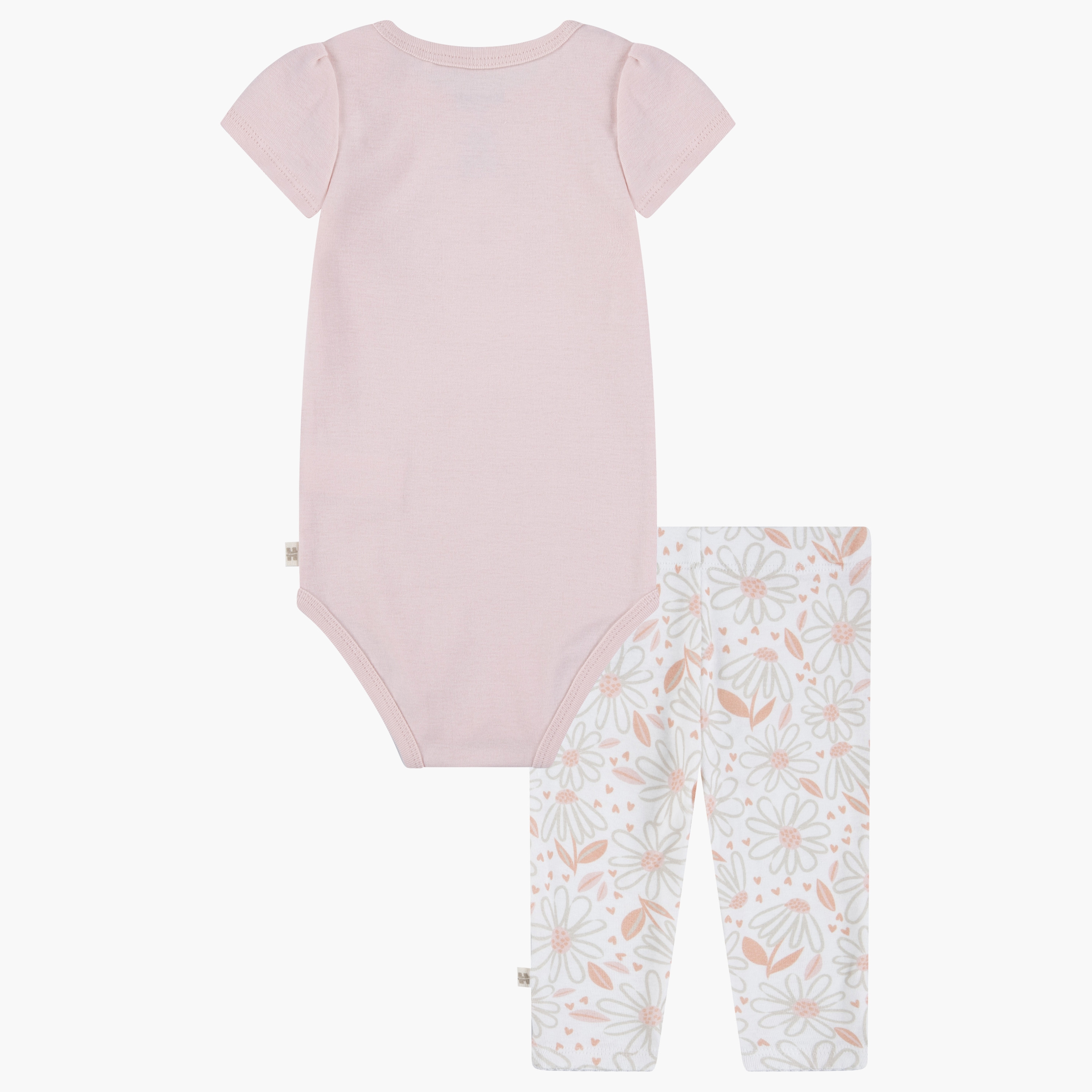 Huggies Floral Printed Short Sleeves Bodysuit with Pants-baby-girls-clothing-setsandcoords-image-2