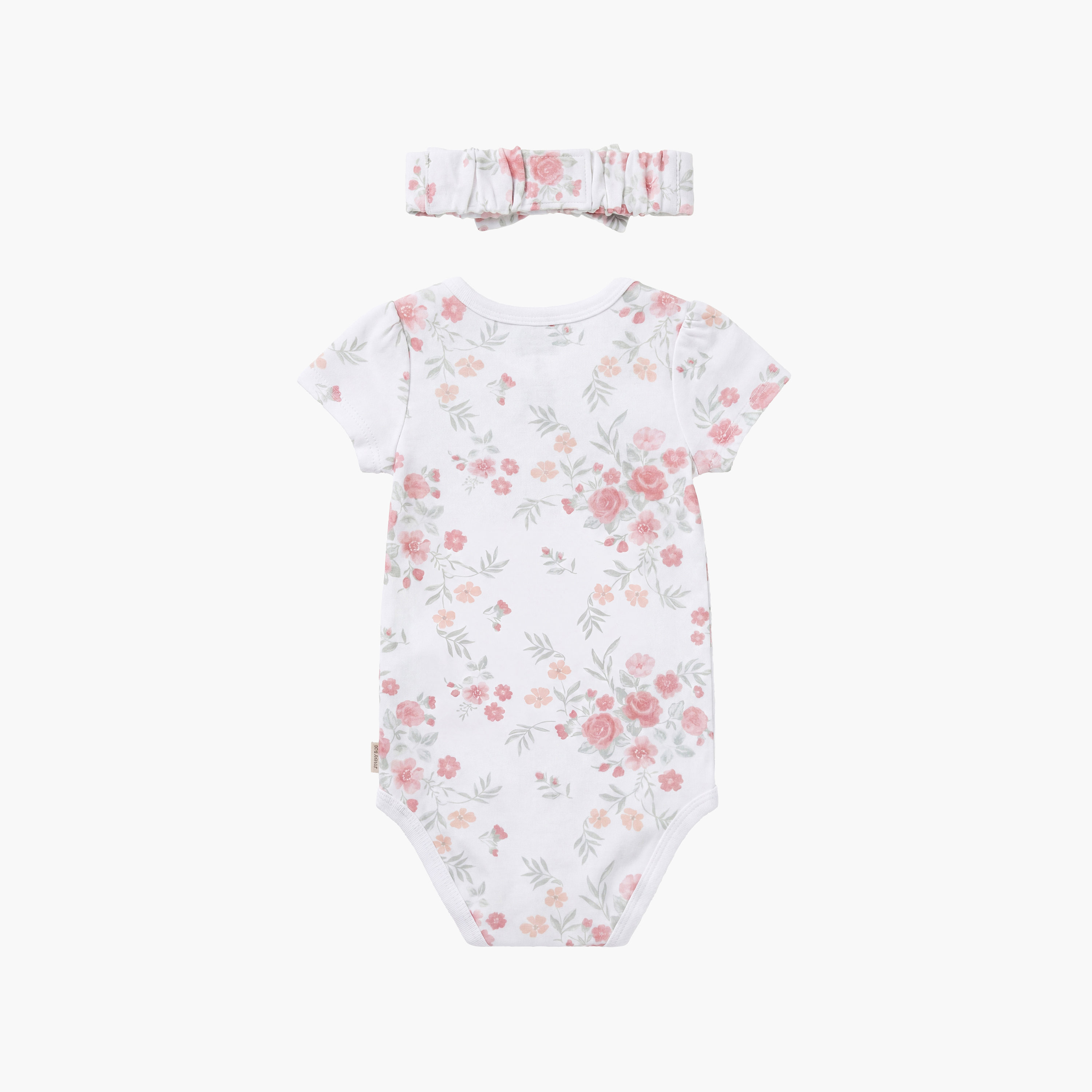 Huggies 2-Piece Short Sleeves Embroidered Bodysuits with Headband-baby-girls-clothing-bodysuits-image-4
