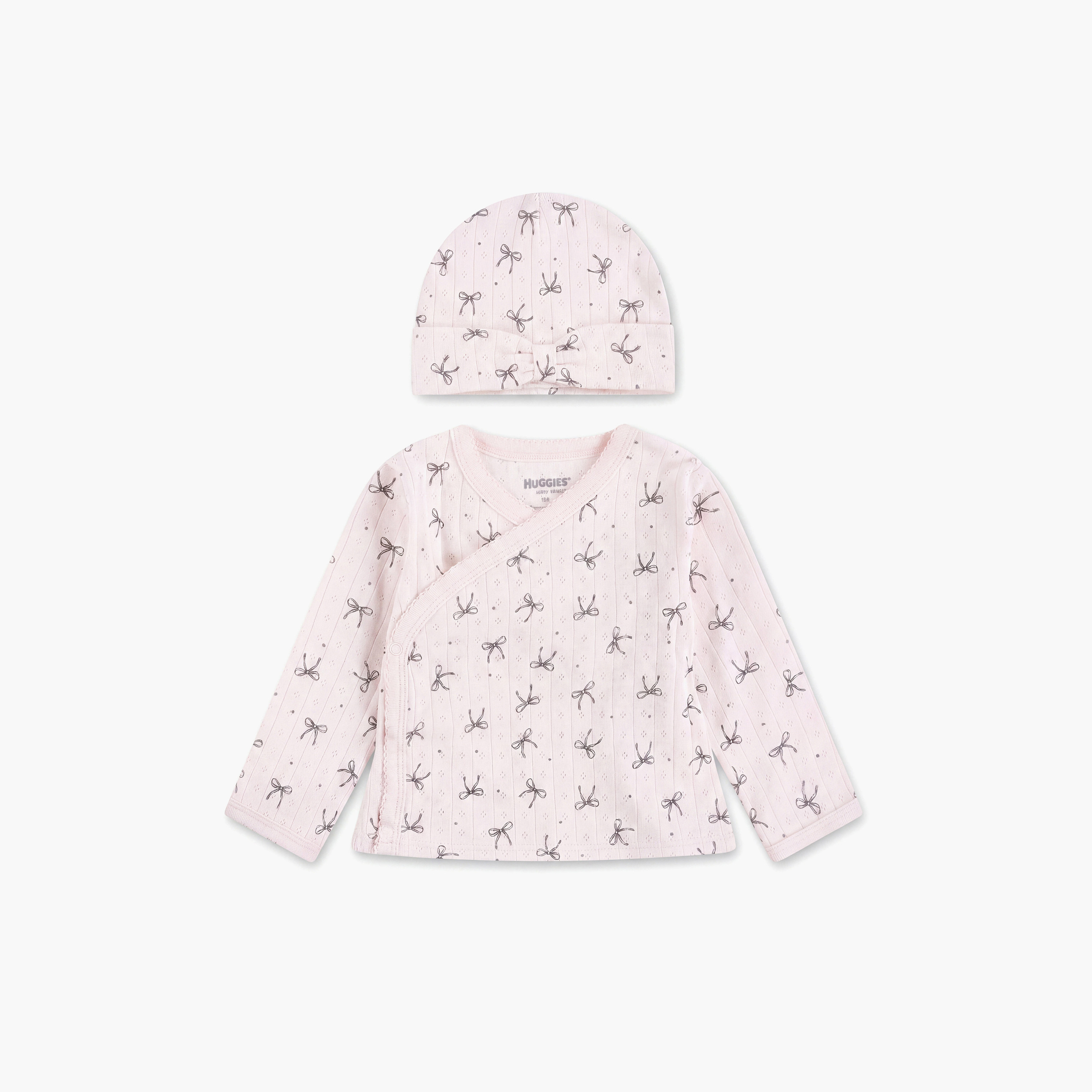 Huggies Long Sleeves Printed Top & Pants Set with Cap-baby-girls-clothing-setsandcoords-image-3
