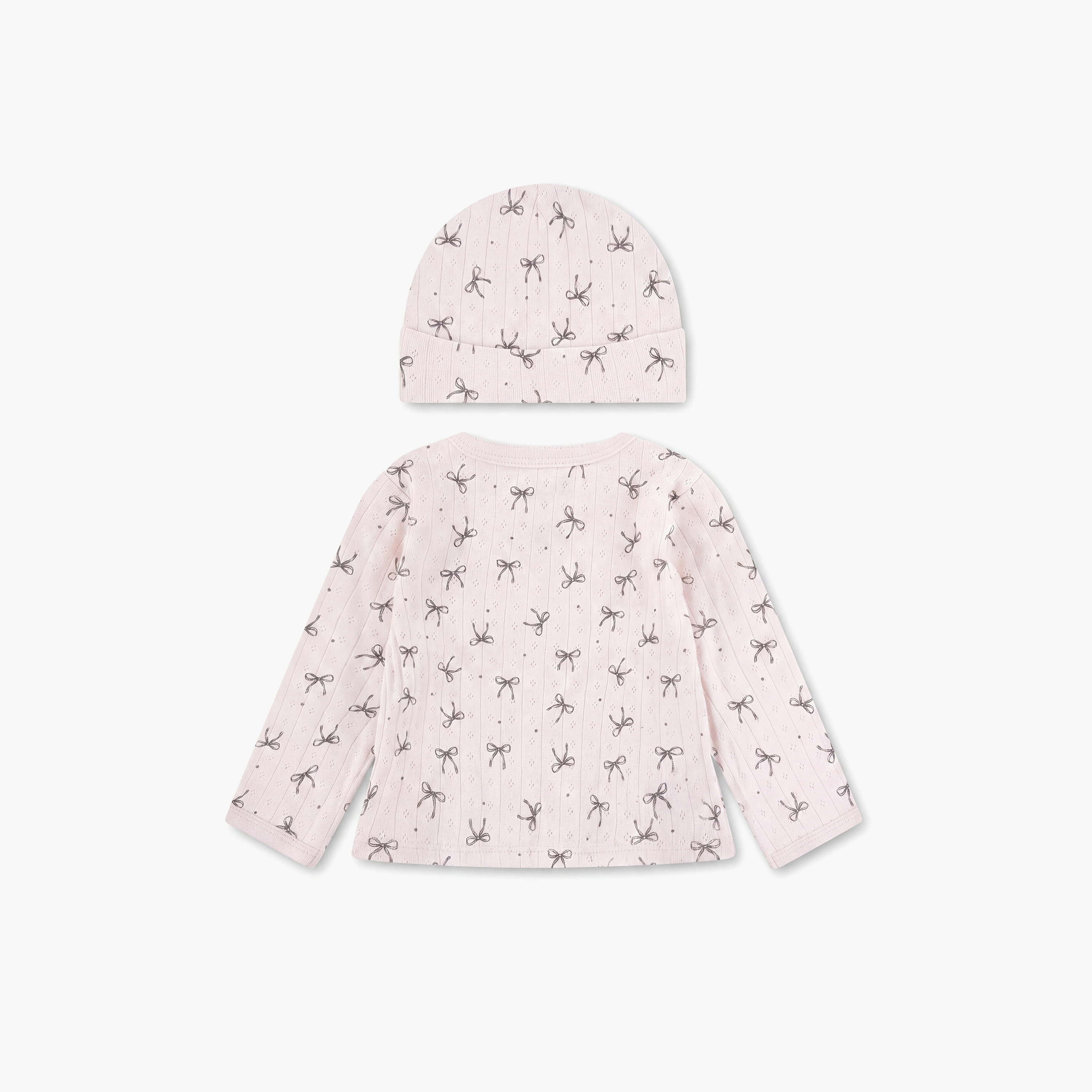 Huggies Long Sleeves Printed Top & Pants Set with Cap-baby-girls-clothing-setsandcoords-image-4