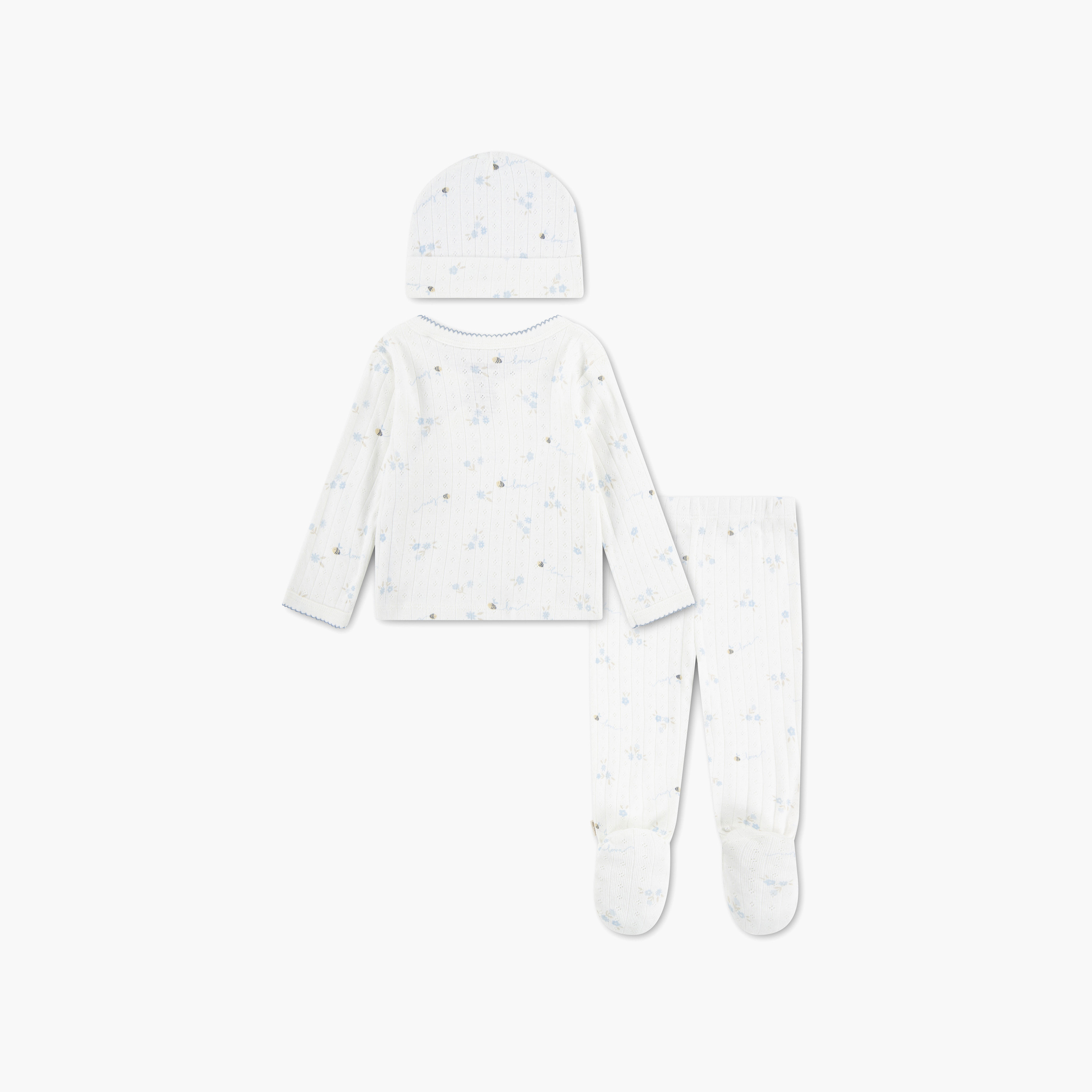 Huggies Long Sleeves Printed Top & Pants Set with Cap-baby-girls-clothing-setsandcoords-image-2