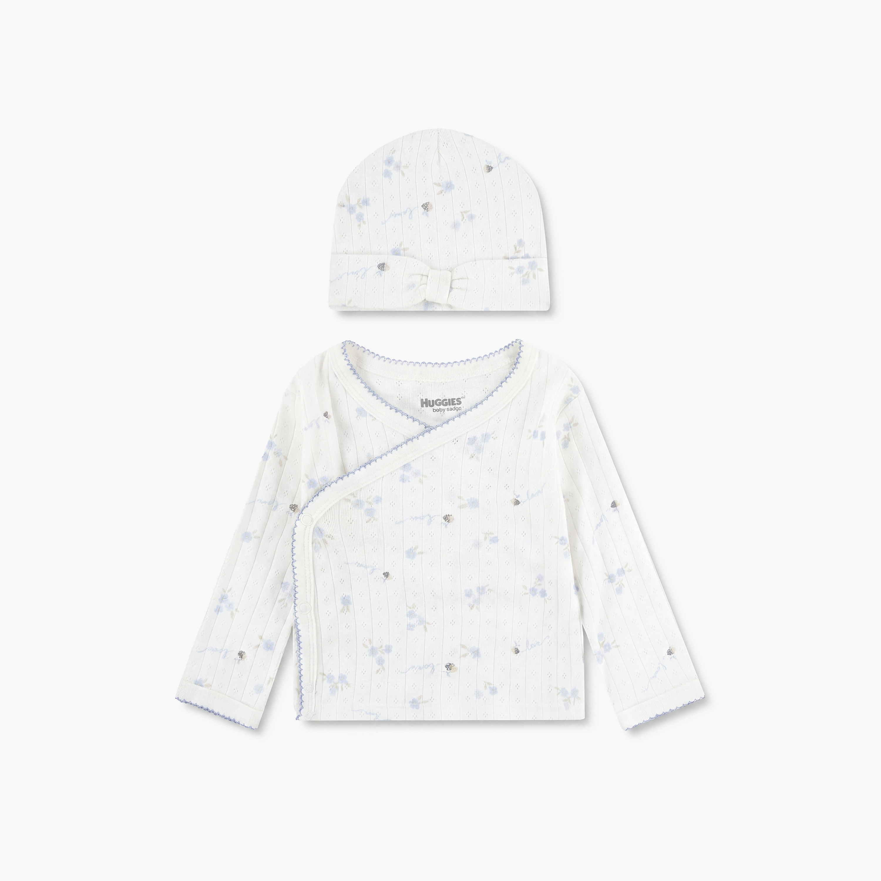 Huggies Long Sleeves Printed Top & Pants Set with Cap-baby-girls-clothing-setsandcoords-image-3