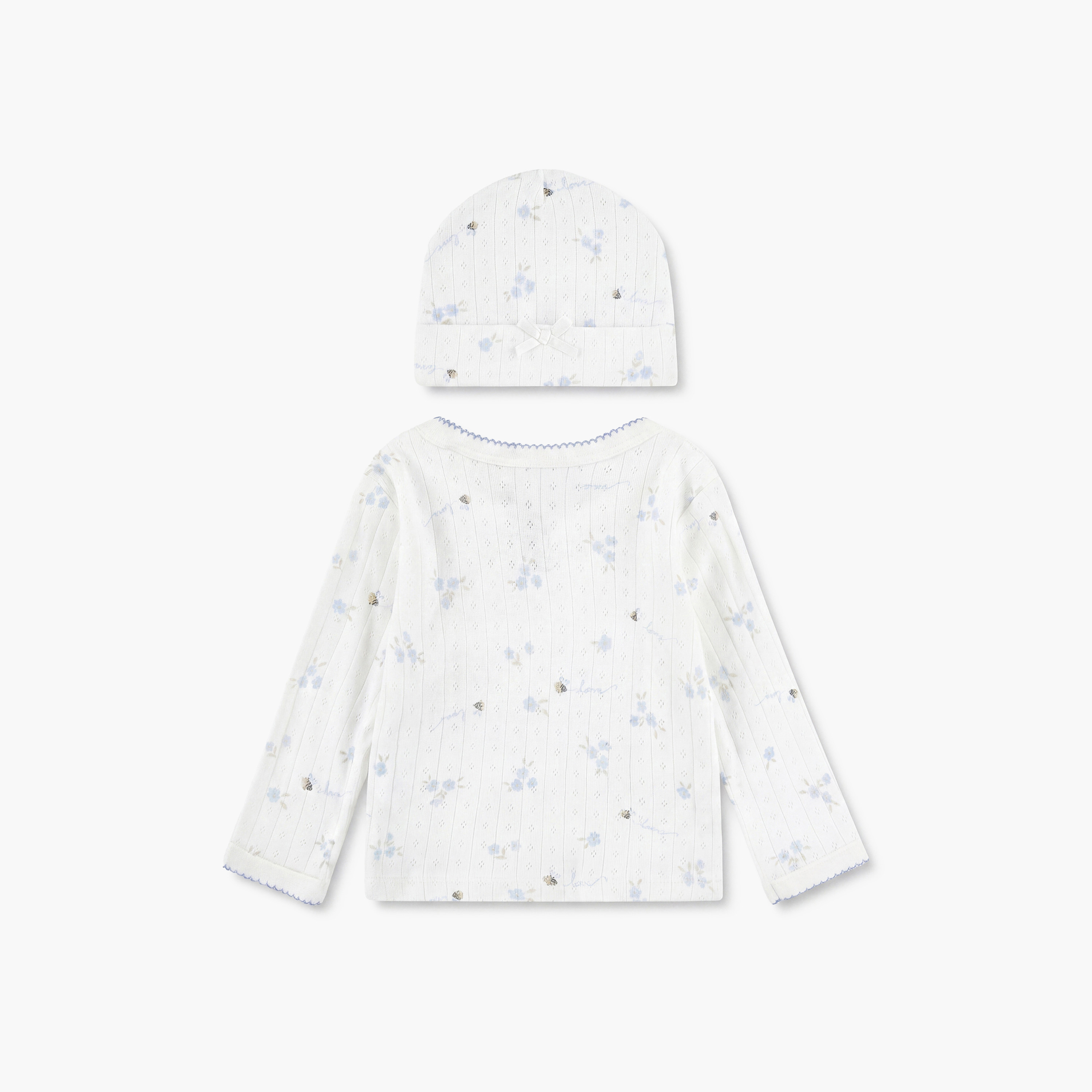 Huggies Long Sleeves Printed Top & Pants Set with Cap-baby-girls-clothing-setsandcoords-image-4