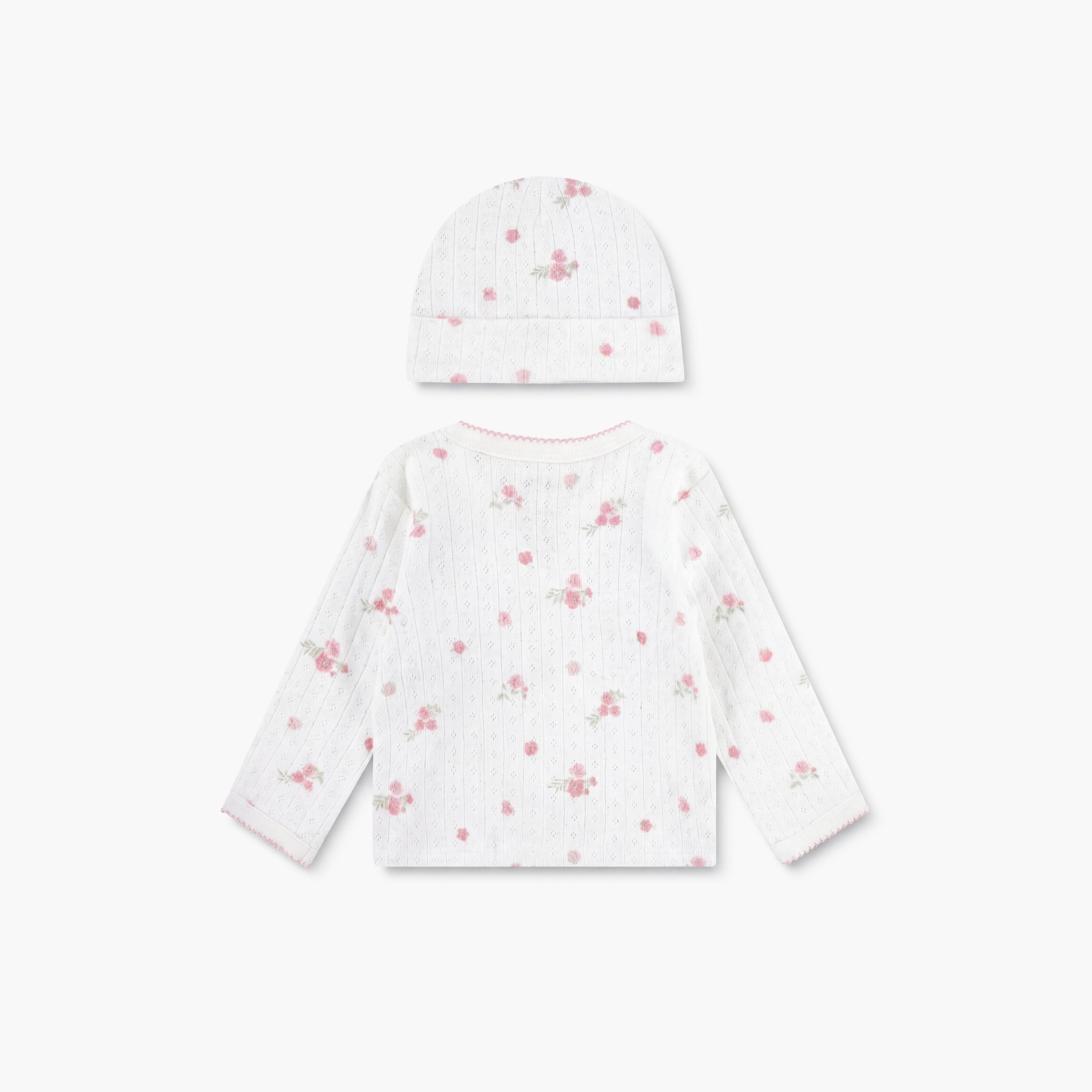 طقم توب وبنطلون مطبوع مع قبعة بأكمام طويلة من هجيز-baby-girls-clothing-setsandcoords-image-4