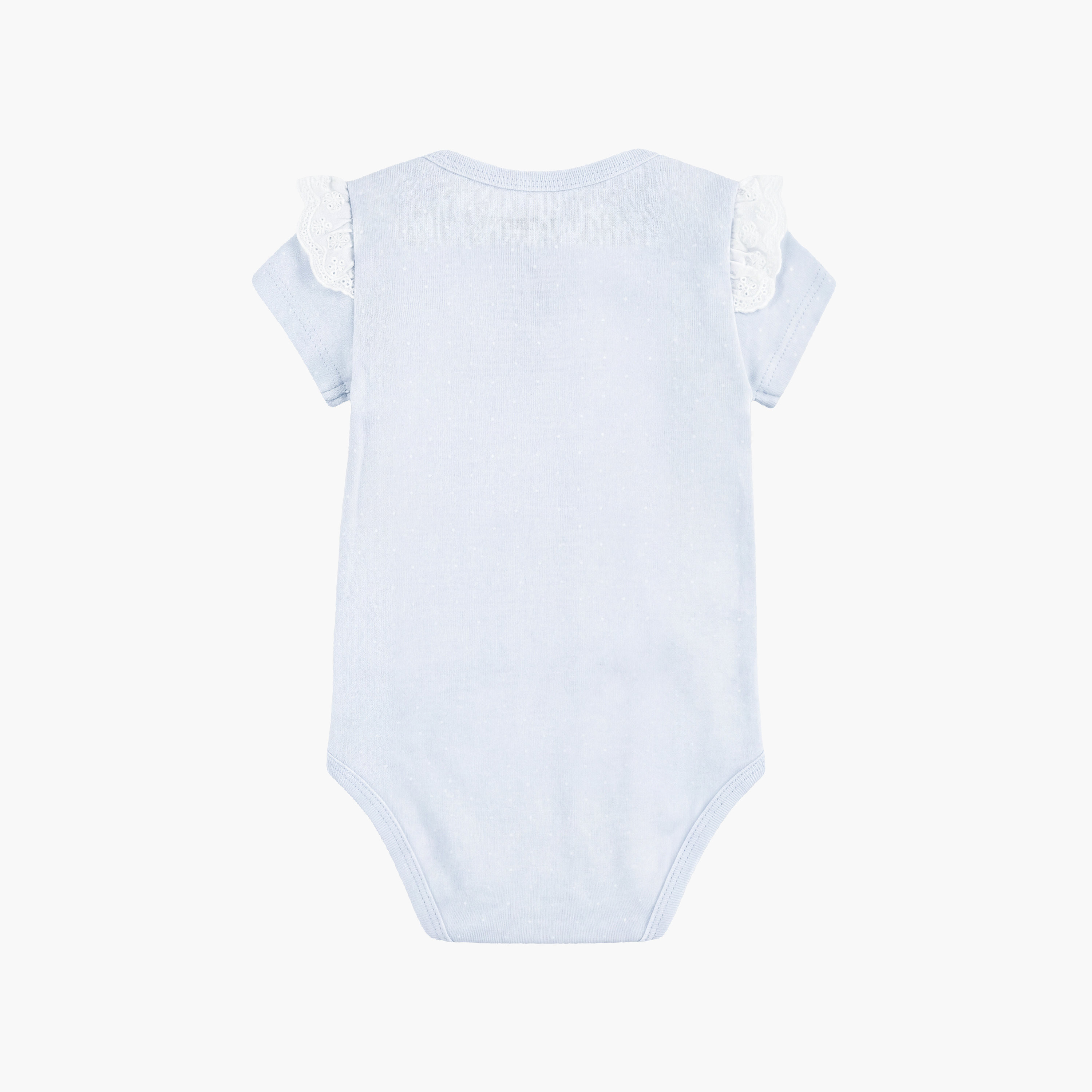 طقم بودي سوت مطرز بأكمام قصيرة مع عصابة رأس (قطعتان) من هاجيز-baby-girls-clothing-bodysuits-image-4