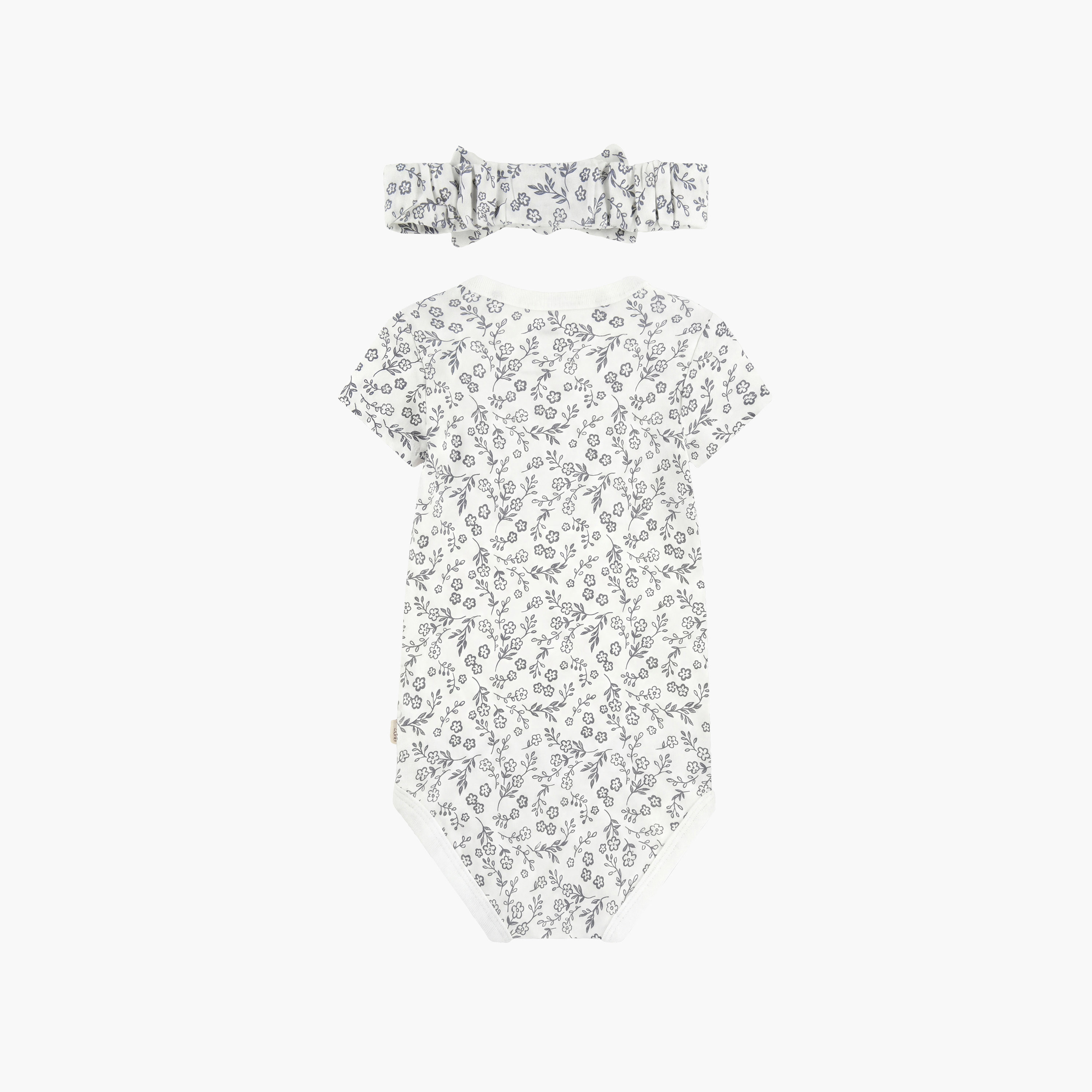 Huggies 2-Piece Short Sleeves Embroidered Bodysuits with Headband-baby-girls-clothing-bodysuits-image-6