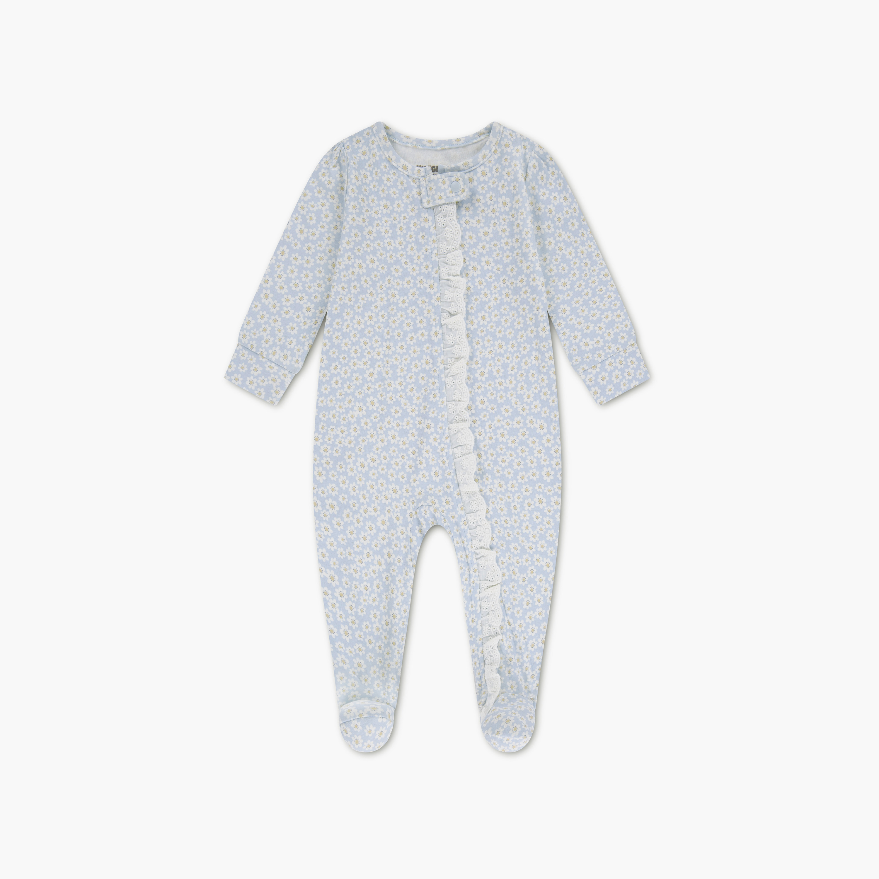 ملابس نوم (سليب سوت) بأكمام طويلة ونقشة زهور من هجيز-baby-girls-clothing-nightwear-sleepsuits-image-1