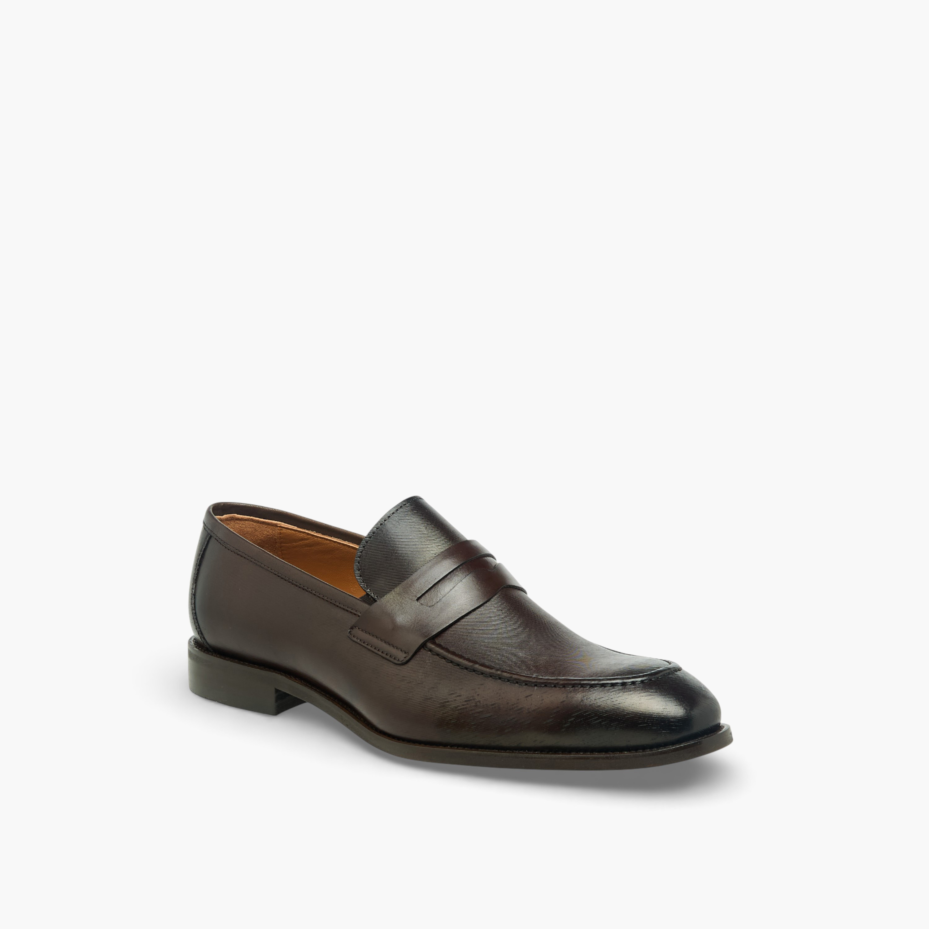 Duchini Men Textured Genuine Leather Loafers-men-shoes-loafersandmoccasins-image-2