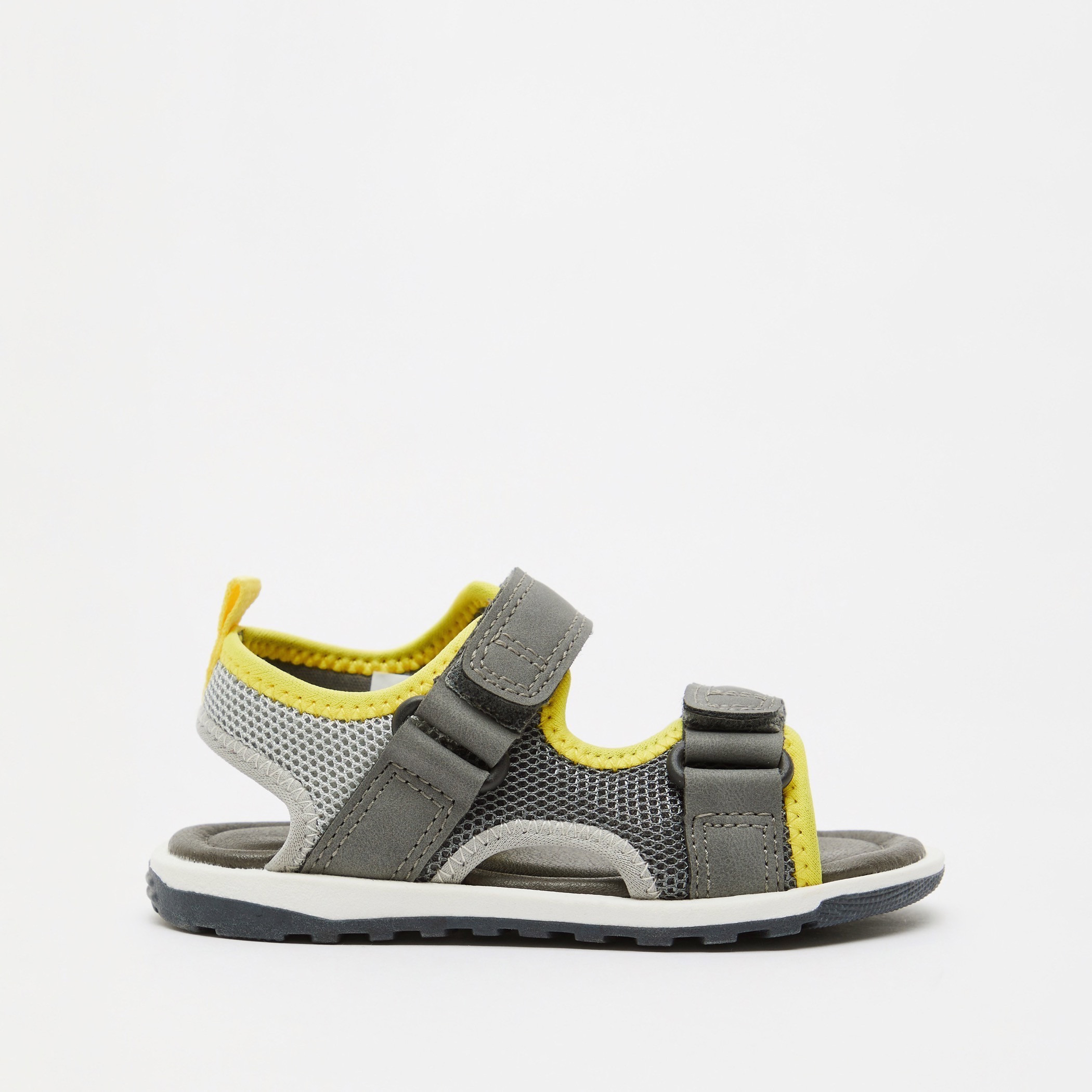 صندل مسطح بارز الملمس بشريط إغلاق من جونيورز-boys-shoes-sandals-image-1