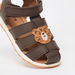 Juniors Tiger Applique Floaters with Hook and Loop Closure-Boy%27s Sandals-thumbnailMobile-3