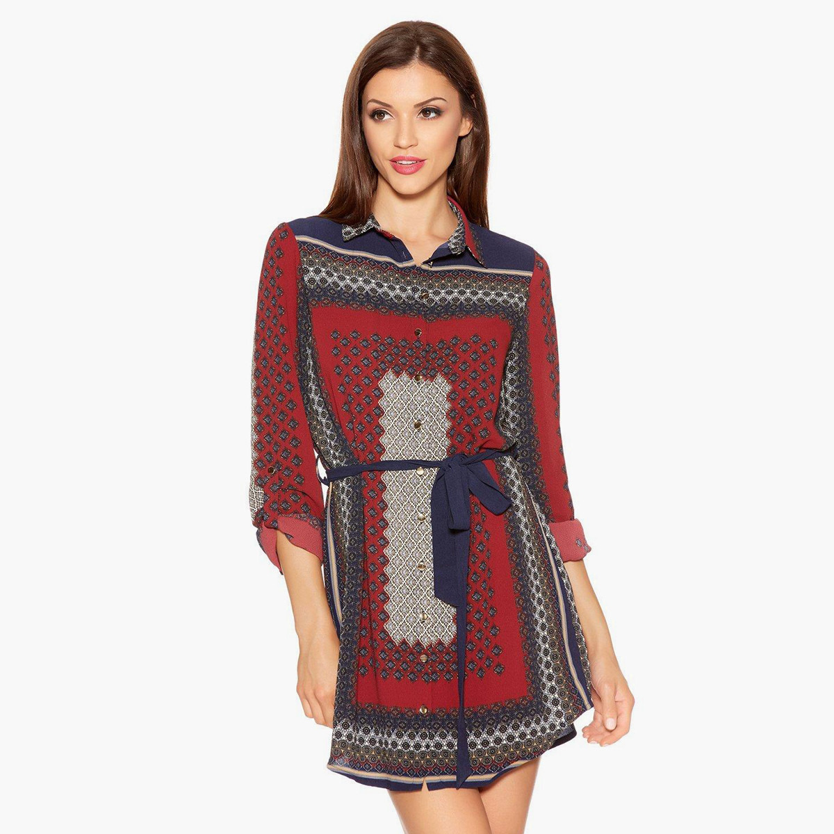 Quiz Printed Shirt Dress-women-clothing-dresses-image-1