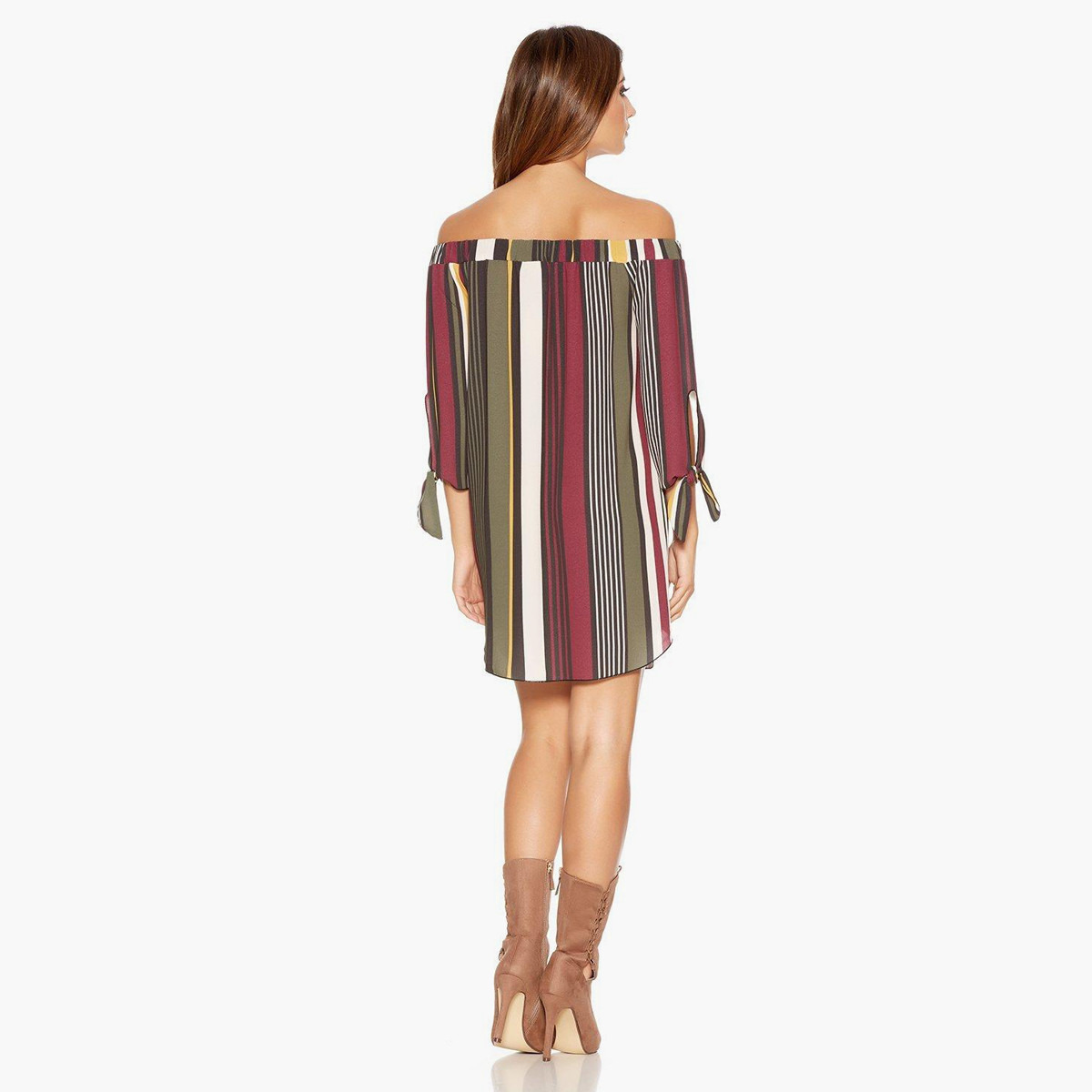 Quiz Stripes Button Front Dress-women-clothing-dresses-image-2