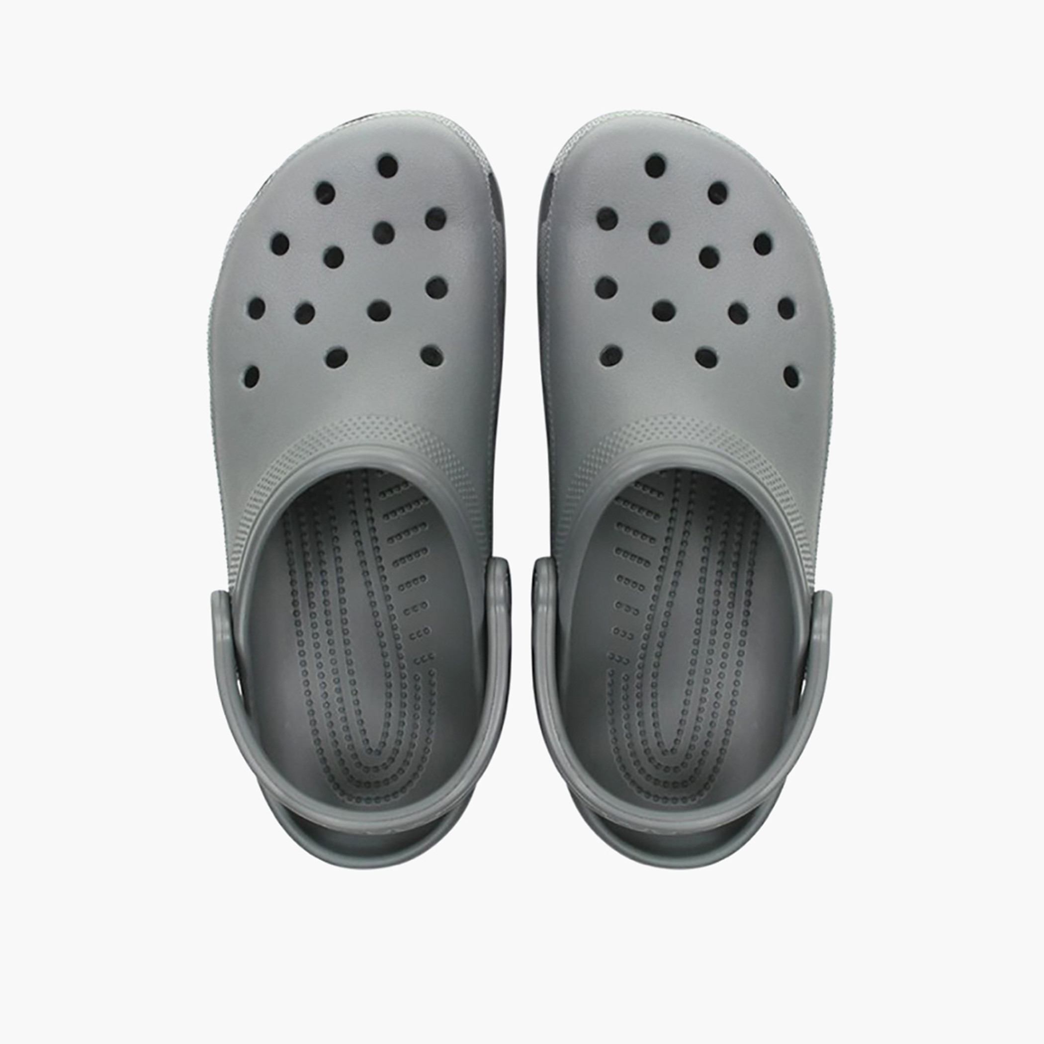 Crocs Unisex Grey Round Toe Cut Out Detail Classic Clogs-men-shoes-sandals-image-2